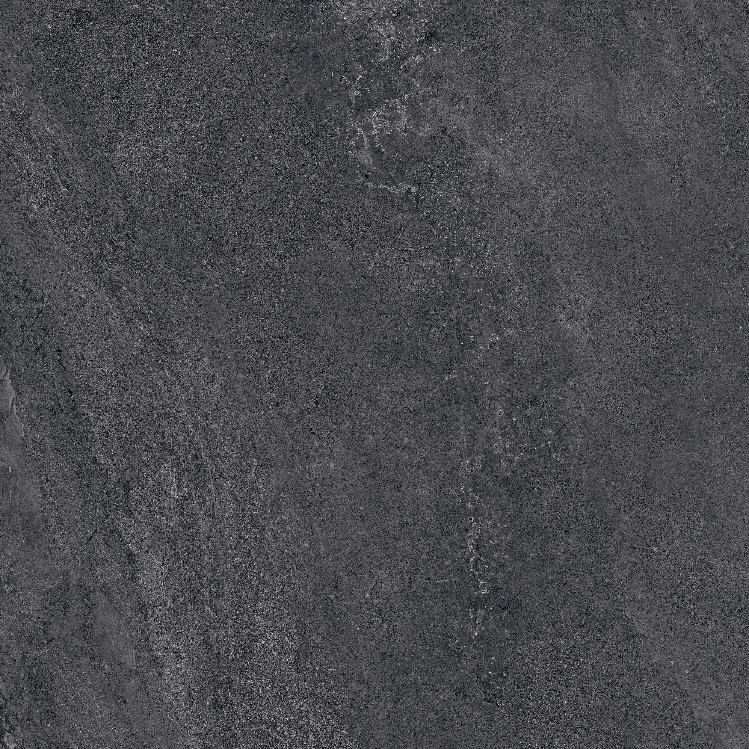 90x90 cm Fliese Natursteinoptik Sant Agostino Bergstone Black Steinoptik dunkelgrau schwarz