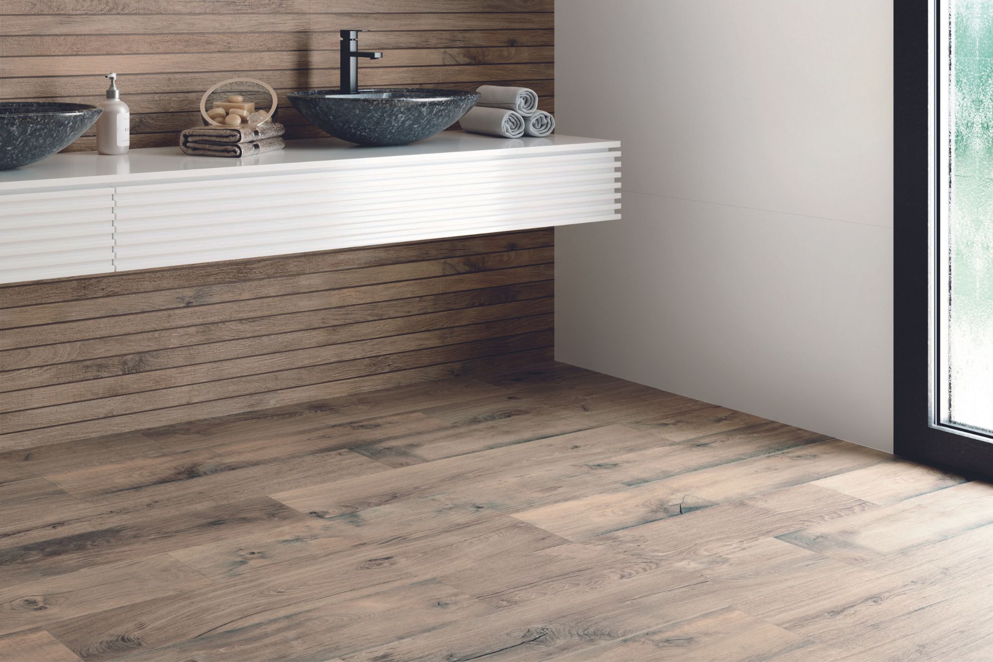 Fliese Holzoptik dunkelbraun 26x160cm "Northwood Elm"