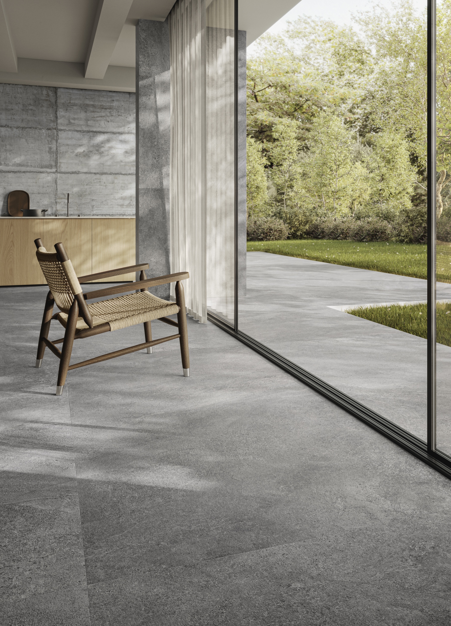 Bodenfliese Natursteinoptik Sant Agostino Bergstone Dark Steinoptik grau