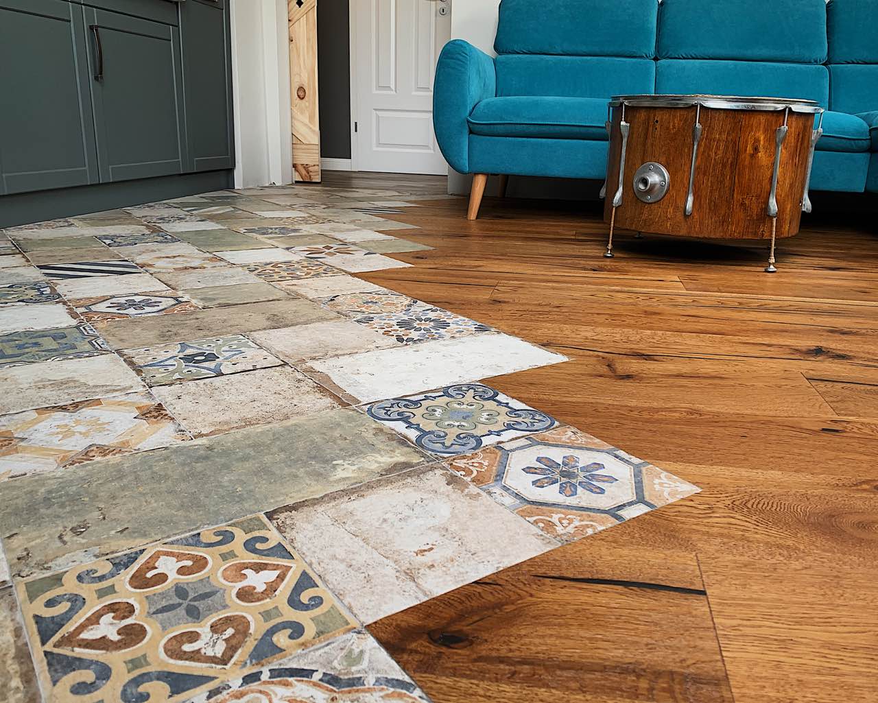 Fliese Vintage Retro weiß-grau "Havana Sugar Cane (Bianco)" CIR (Farbmischung nach Zufall)