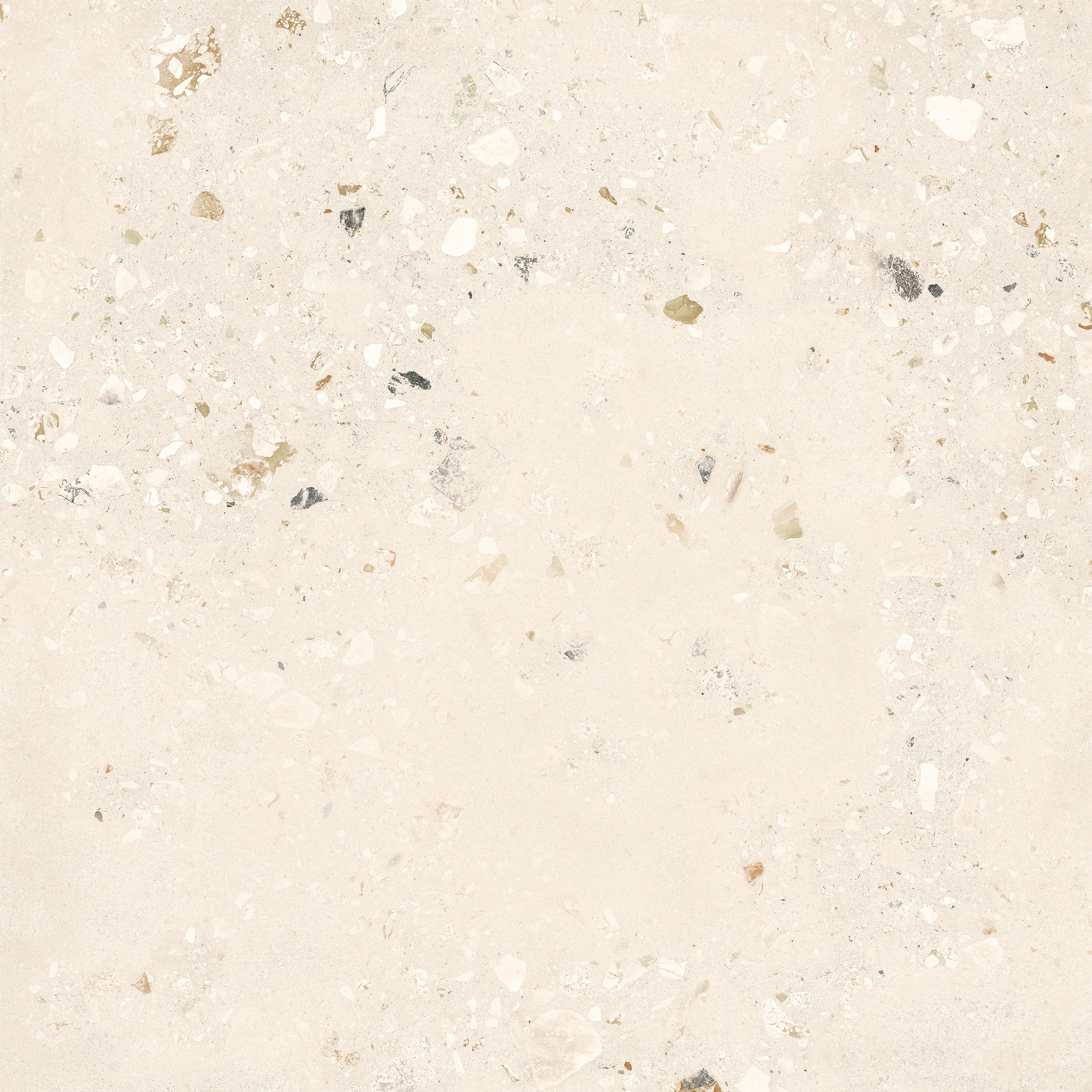 120x120 cm Fliese Terrazzo-Optik Logico Cosmo Light Sant Agostino creme elfenbein
