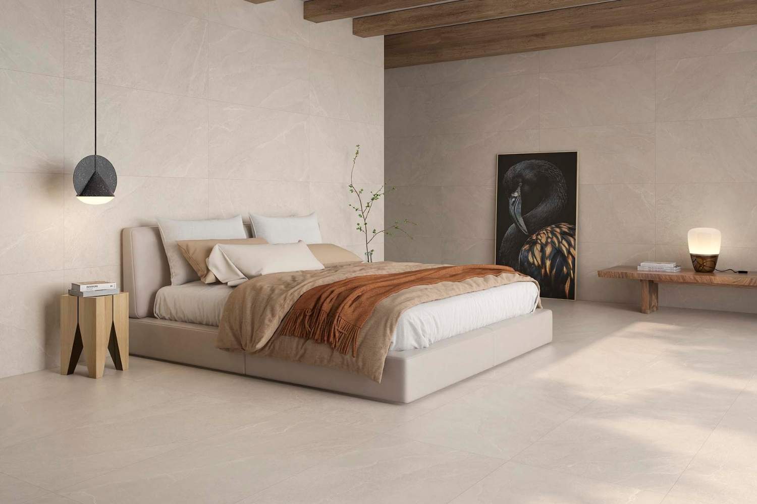 Fliese Schiefer-Steinoptik beige "Ardesia Bone" rektifiziert