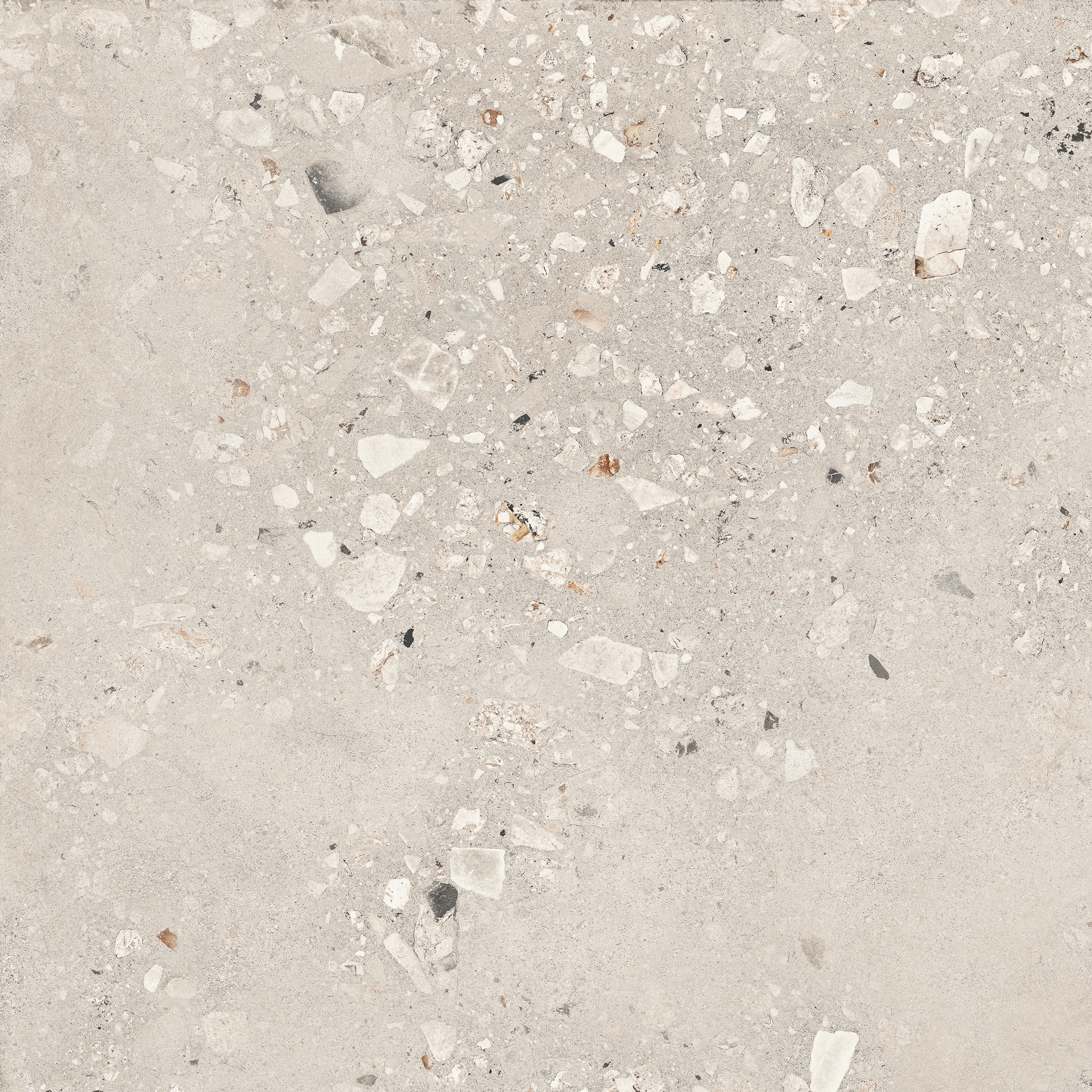 90x90 cm Fliese Terrazzo-Optik Logico Cosmo Pearl Sant Agostino hellgrau