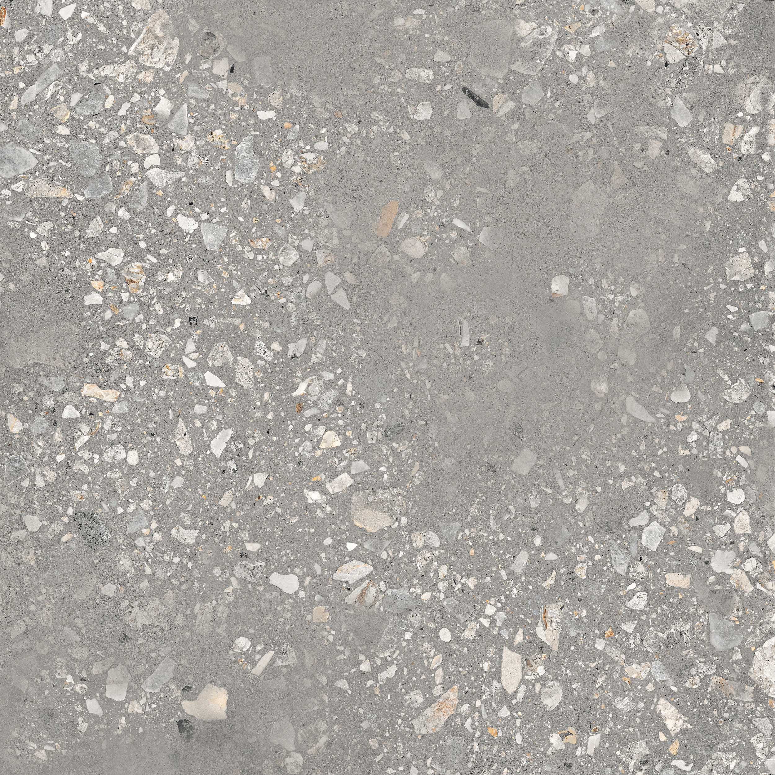 120x120 cm Fliese Terrazzo-Optik Logico Cosmo Grey Sant Agostino grau
