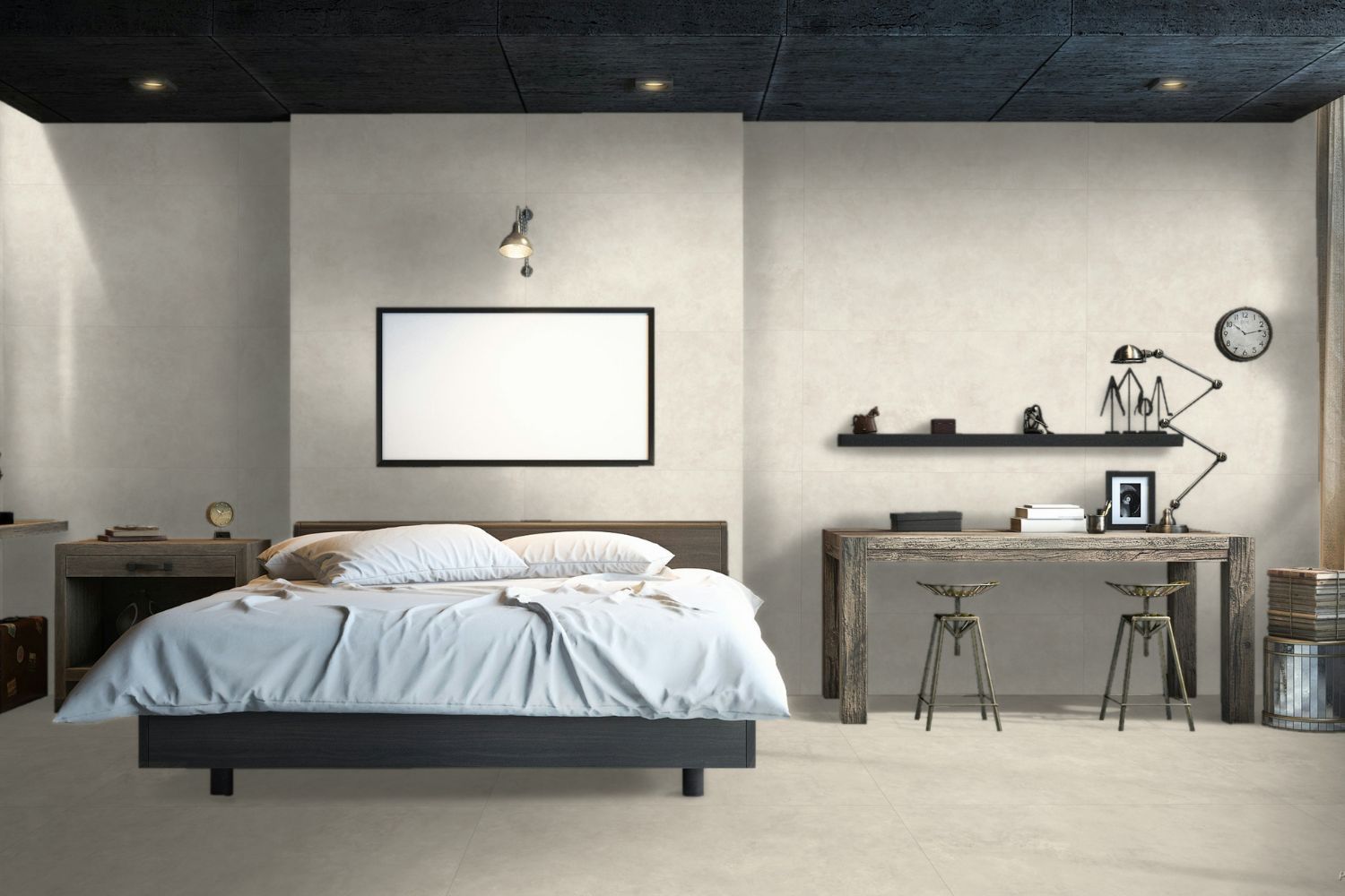 Fliese in Betonoptik Talo Taupe Bodenfliesen & Wandfliesen ähnlich Beton