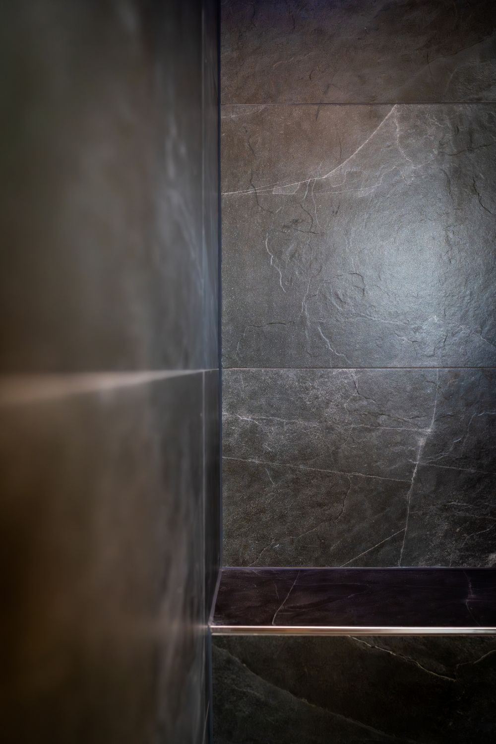 Fliese Schiefer Optik schwarz matt Großformat kalibriert 60x120cm Makai Marengo