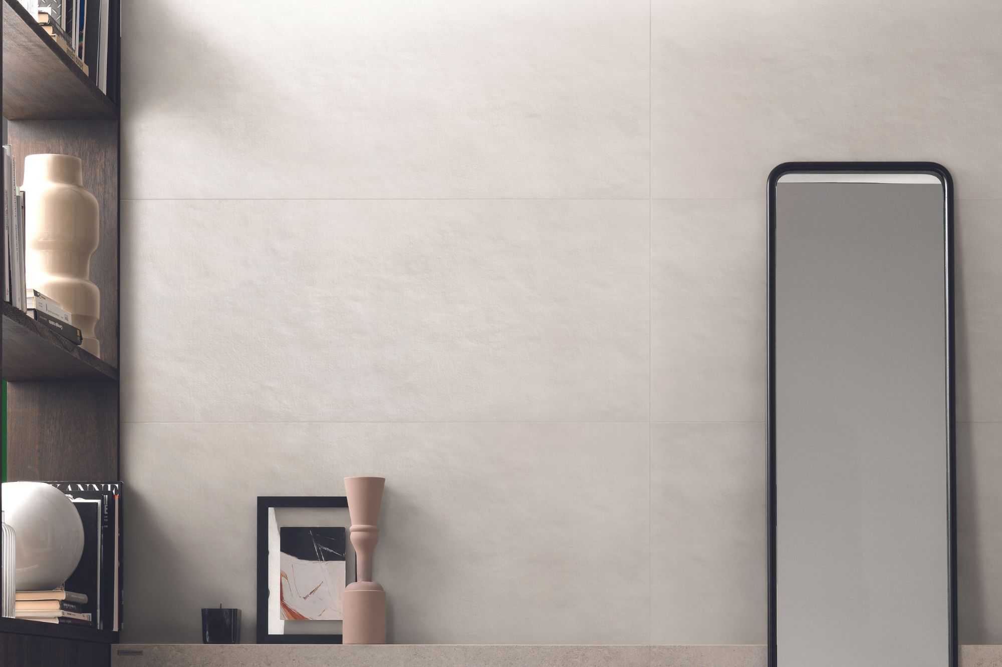 Wandfliese 3D Optik weiß  kalibriert 50x120cm "Plaster Plain"