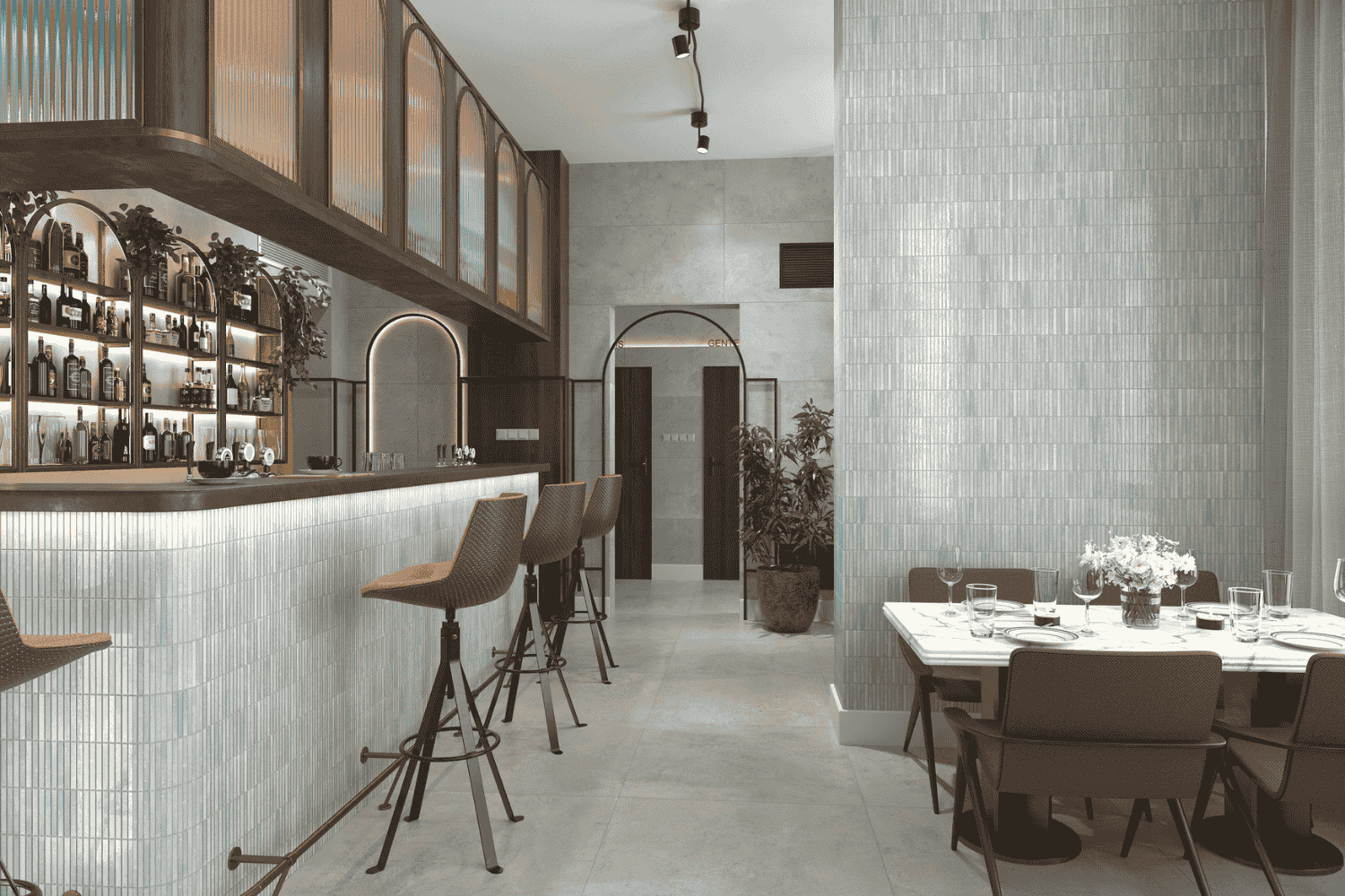 Stäbchenfliesen 11,5 x 23,1 cm "Kit-Kat Water glossy" hellblau glänzend Feinsteinzeug