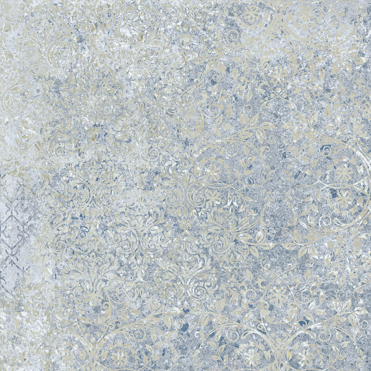 Aparici Fliese Teppichoptik Vintageoptik Bohemian Blue Bodenfliese Wandfliese blau 60x60 cm