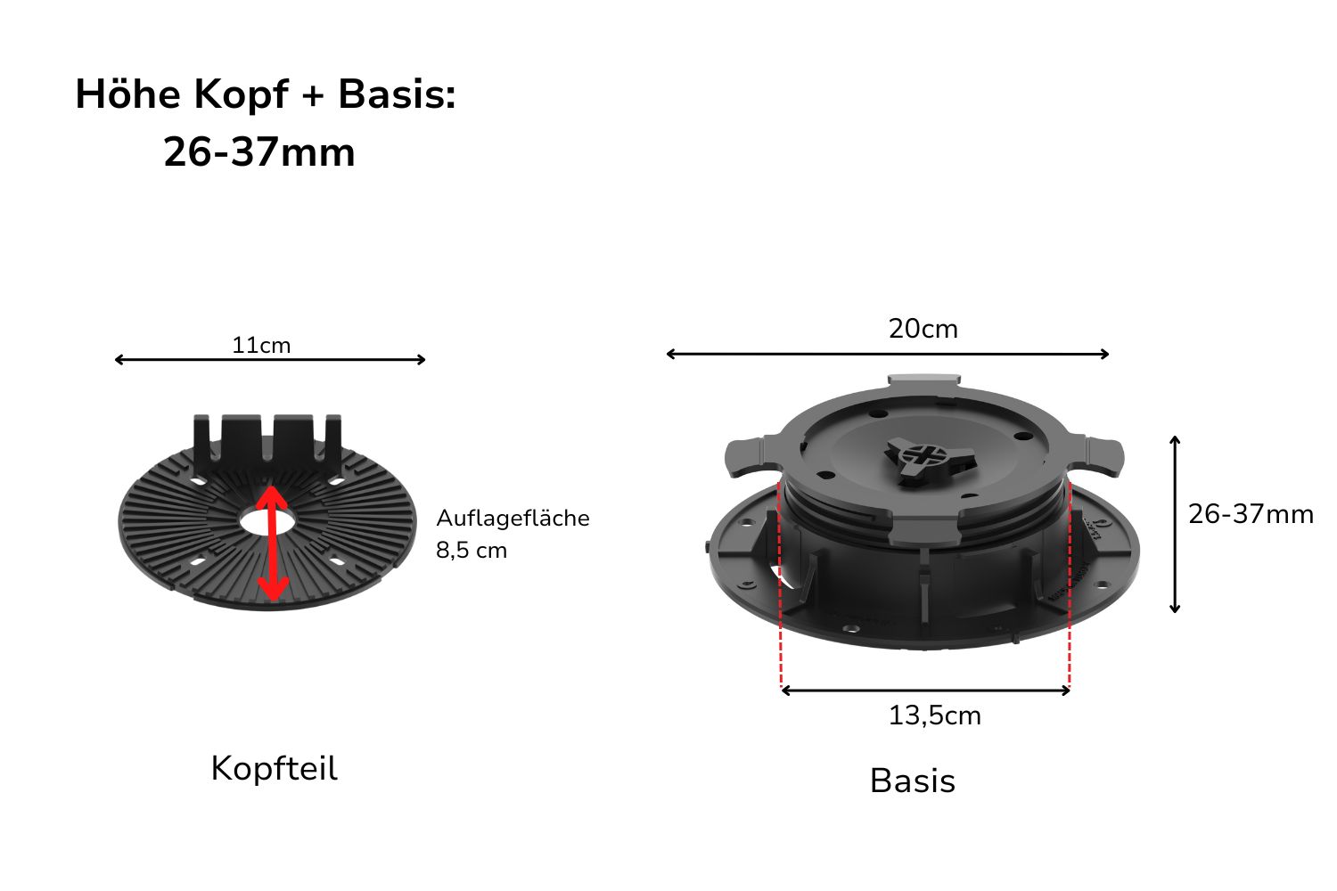 Stelzlager für Holzbalken höhenverstellbar "Easy"