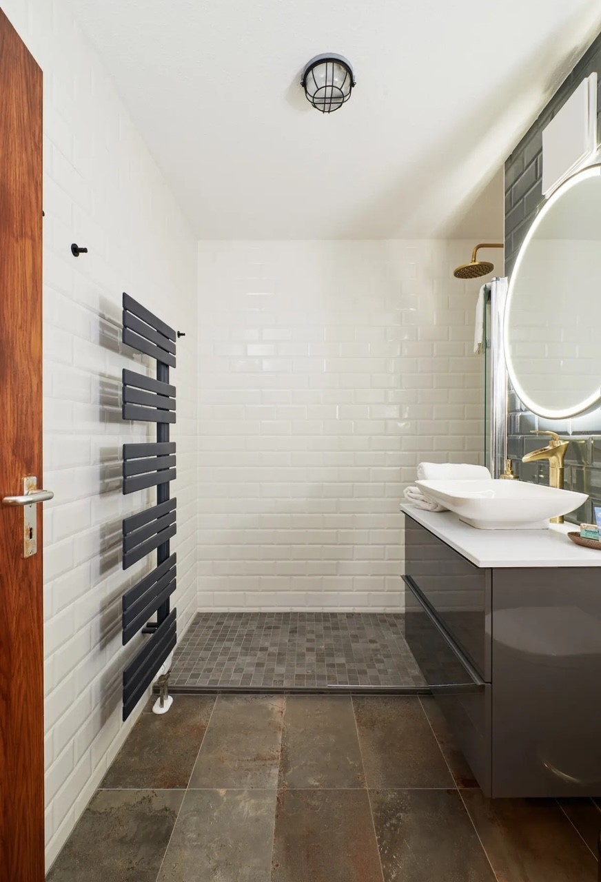 Kundenfoto Metrofliese Craquele Snow 82918 + Fog 82917 + Oxidart Iron 83640 9