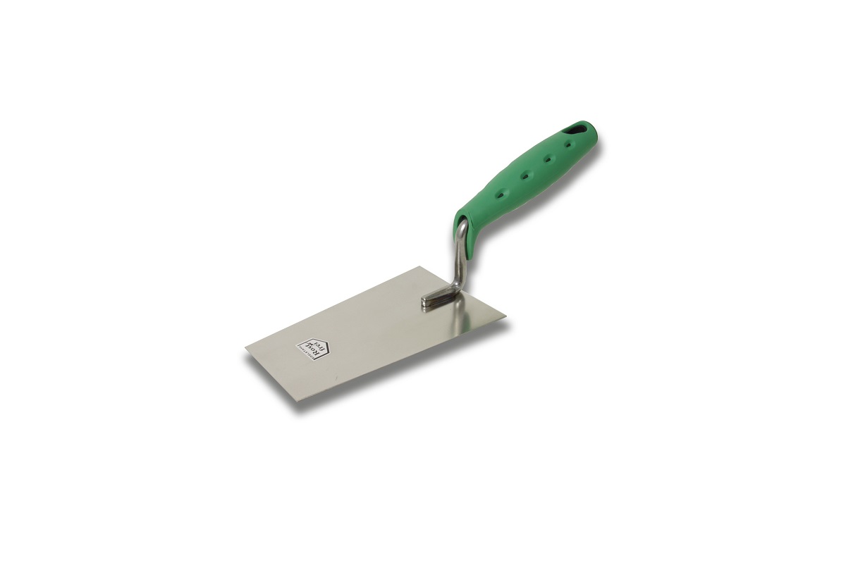 Berner Putzkelle 140mm mit ergonomischen Softgriff rostfrei Hufa