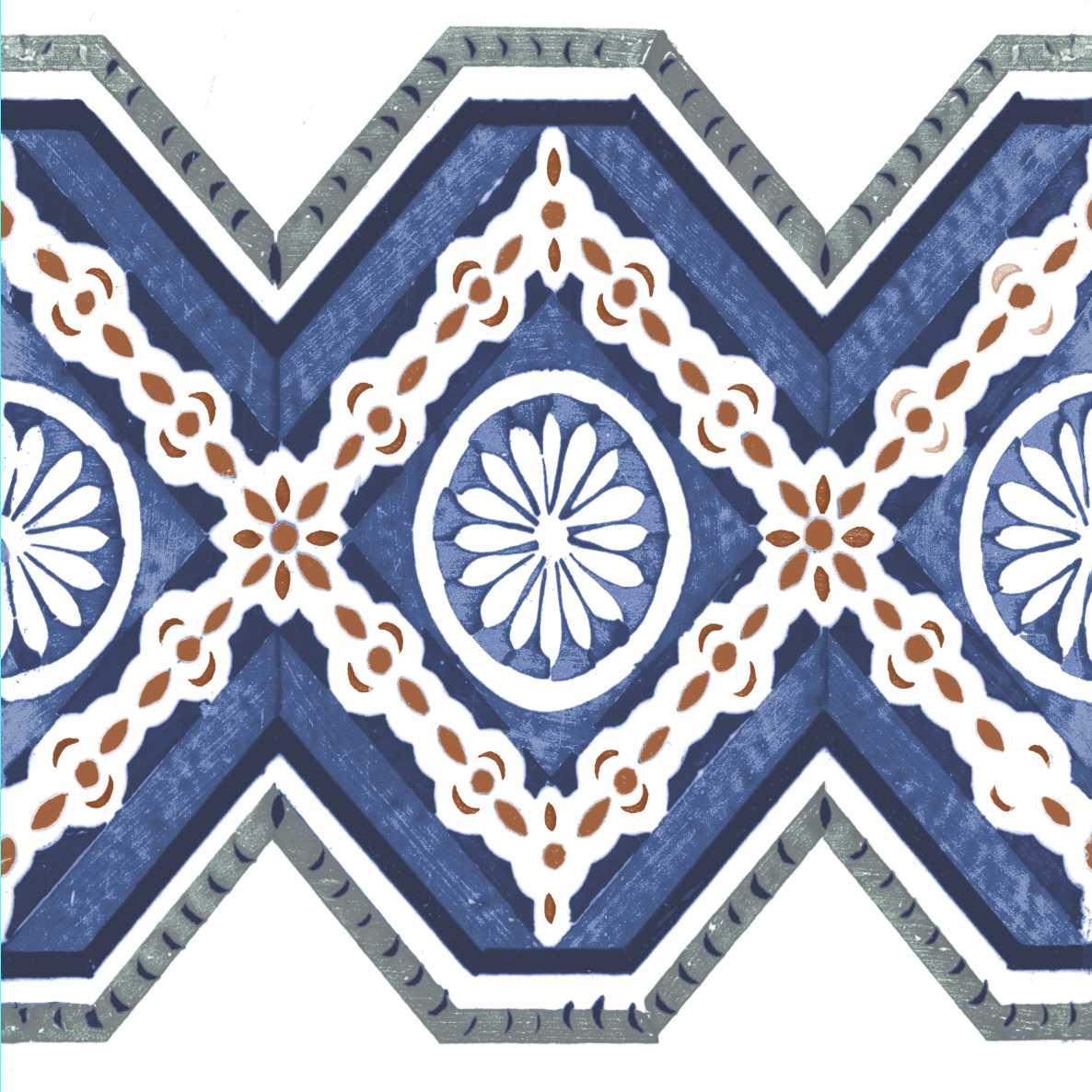 RESTPOSTEN Wandfliese Vintage Dekor 25x25 cm "Galana" | 24 verschiedene Dekore nach Zufall