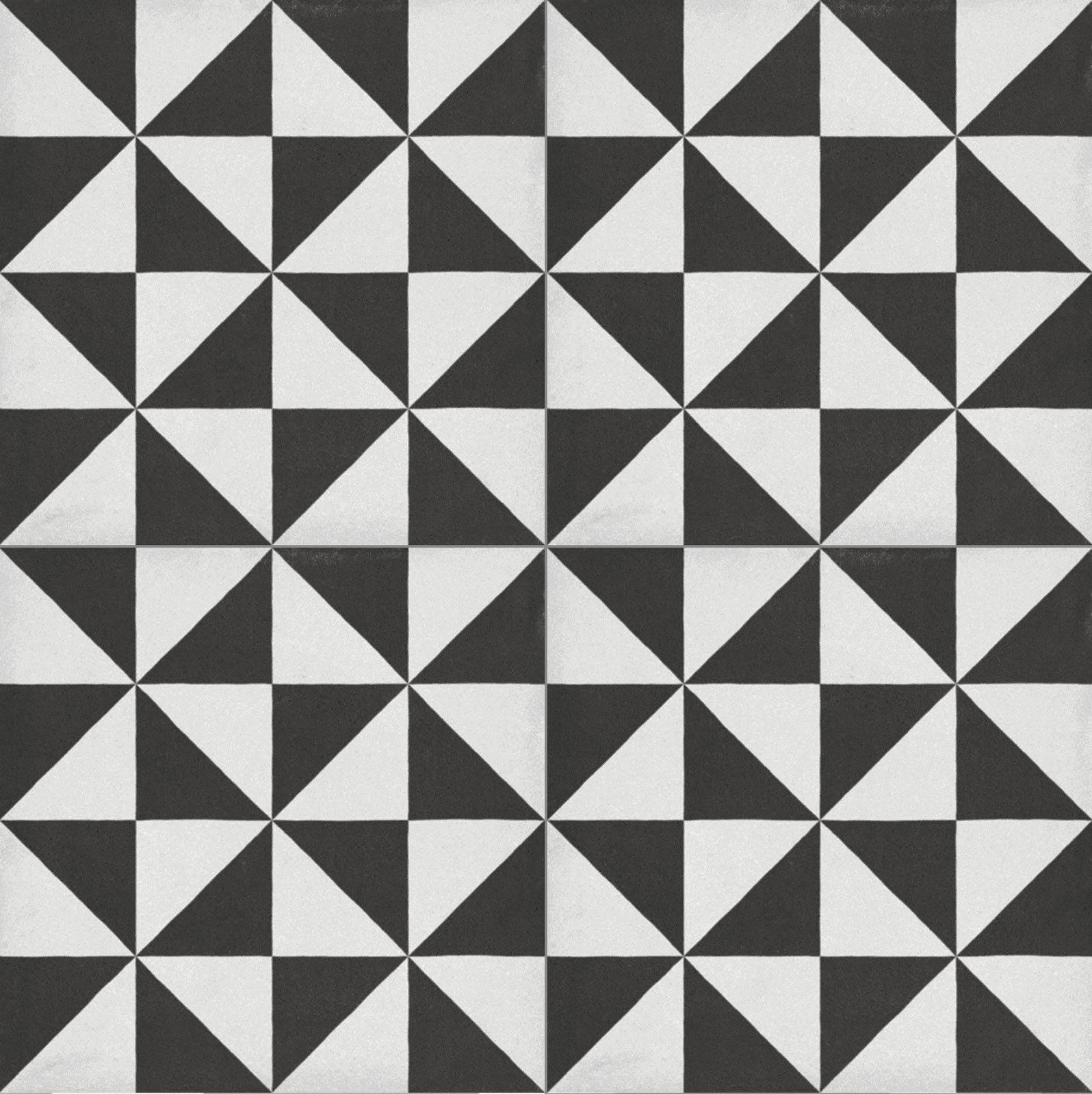 Fliese Patchwork Dekor Zementoptik schwarz weiß Contrasti Tappeto 8 Ragno by Marazzi