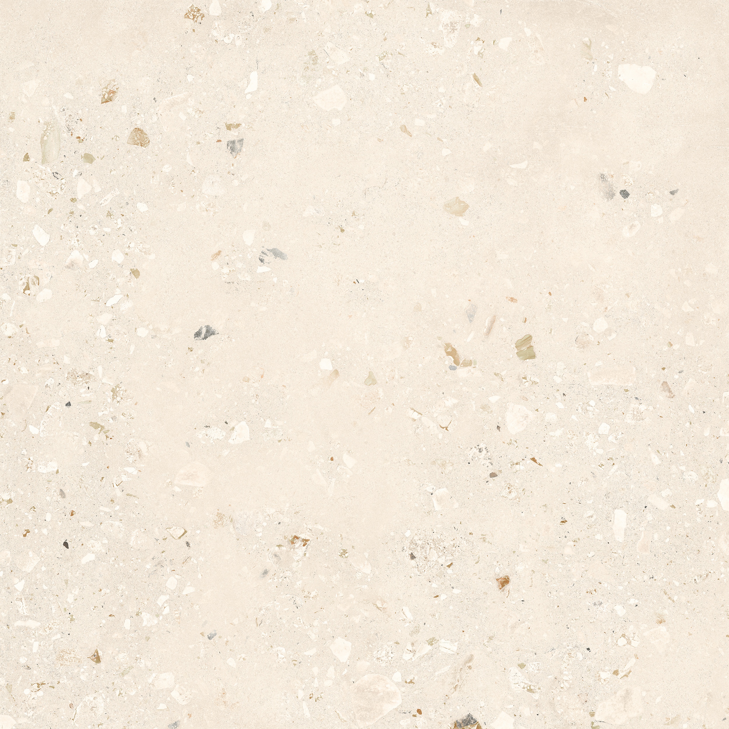 120x120 cm Fliese Terrazzo-Optik Logico Cosmo Light Sant Agostino creme elfenbein