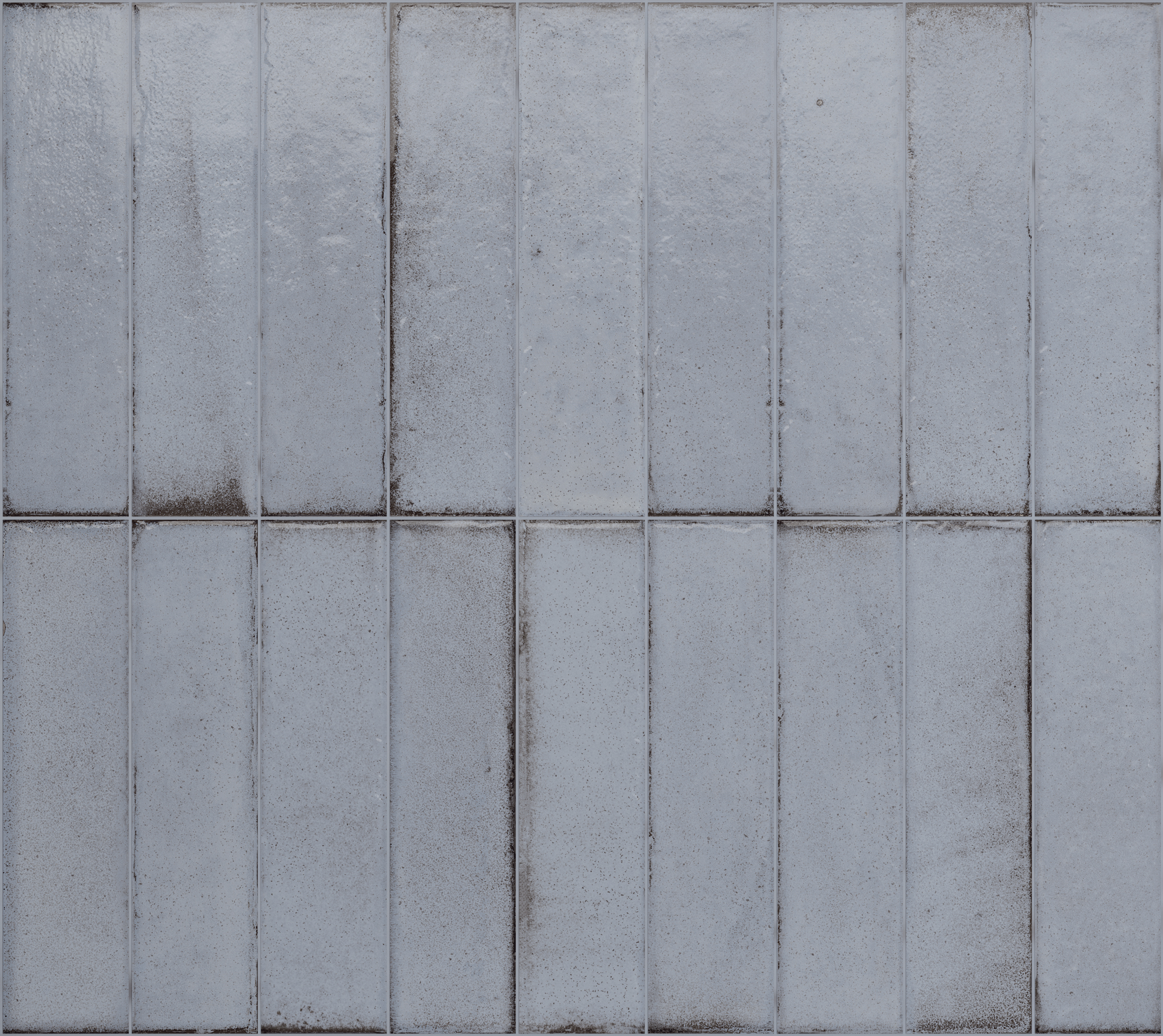 Fliese unregelmäßige Oberfläche 5x20 cm "Tetris Artic" grau-blau glänzend