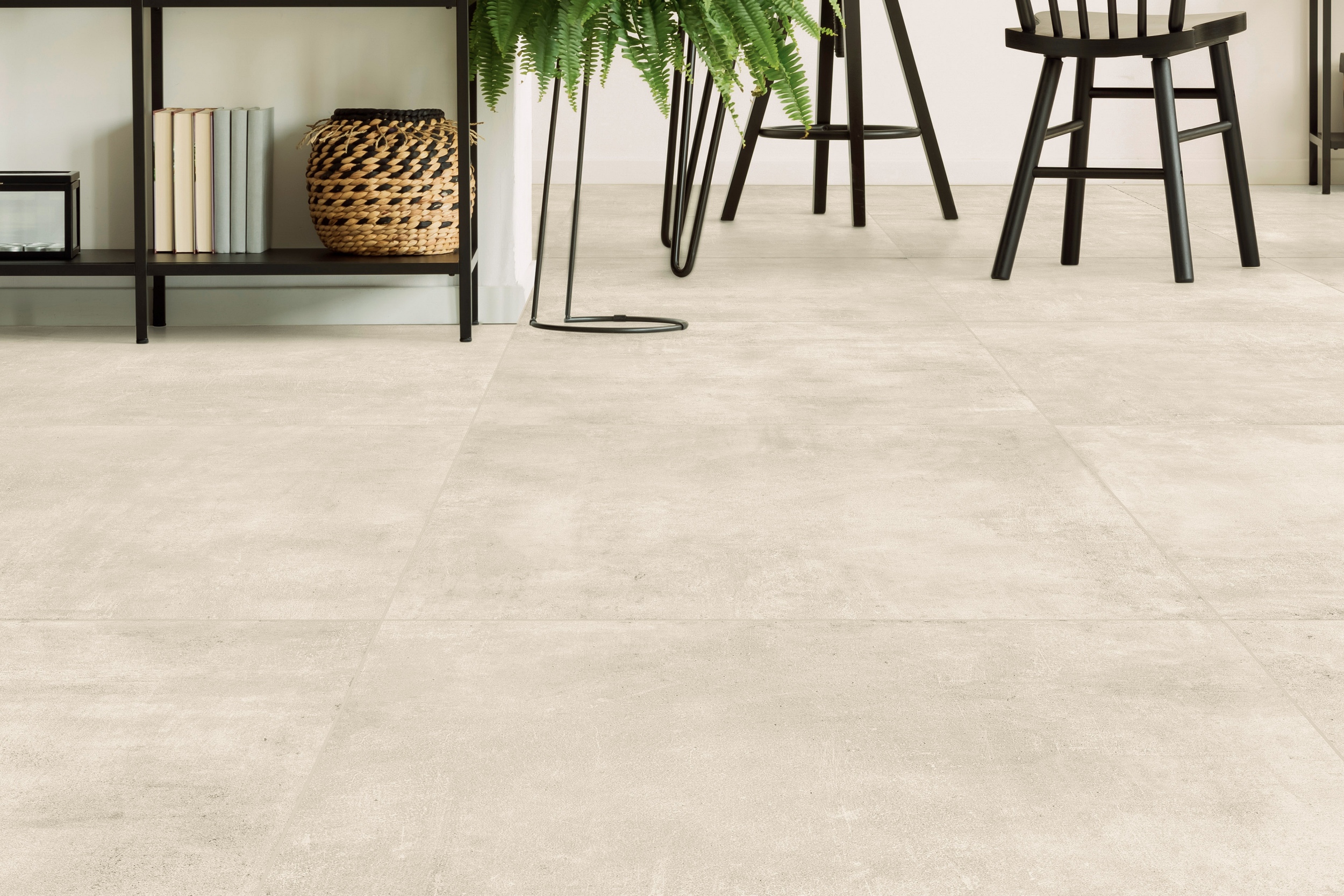 Bodenfliese Betonoptik Ragnp Patch White creme weiß elfenbein