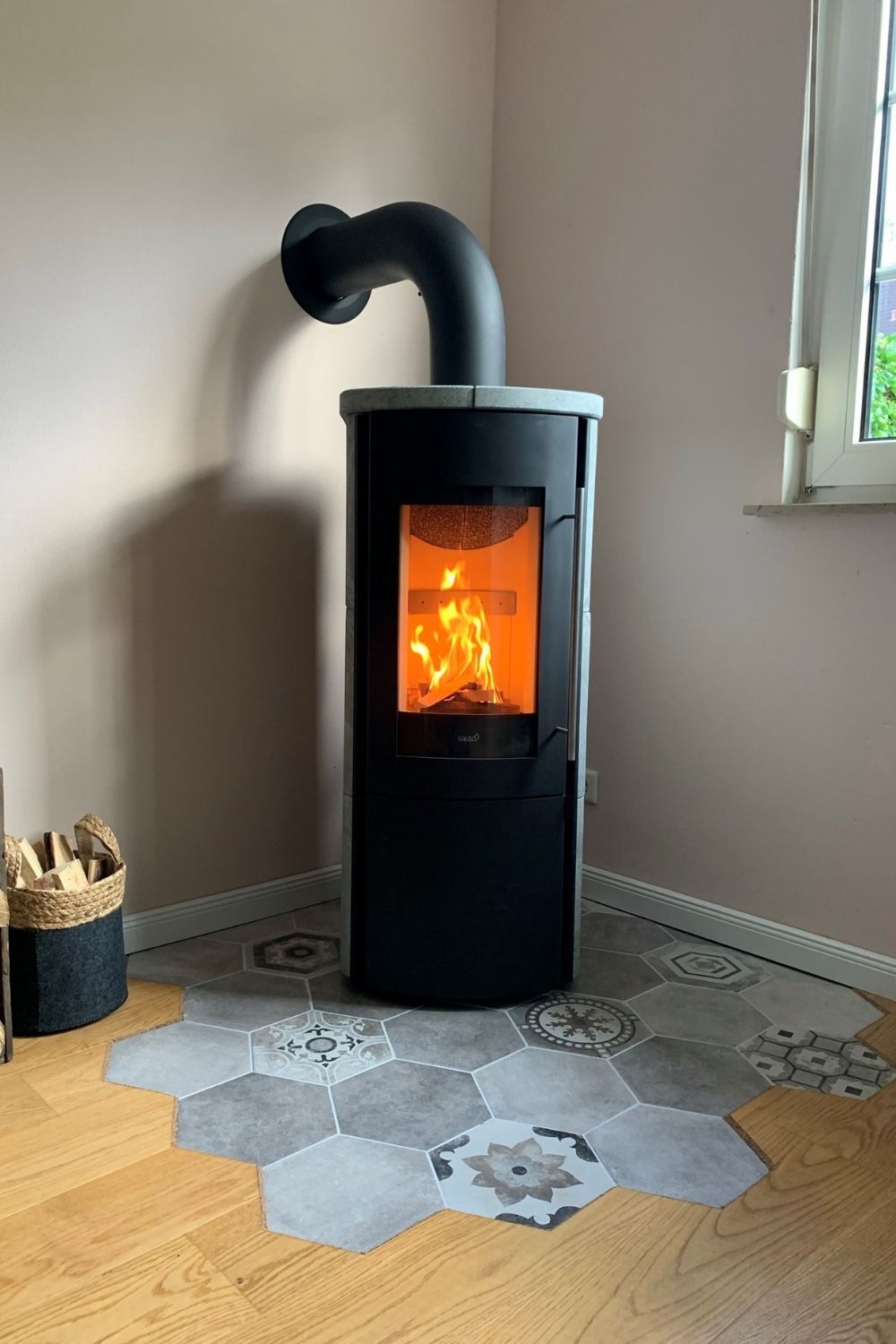 Fliese Sechseck Hexagon Vintage Rustikal grau New Orleans Bourbon Street CIR