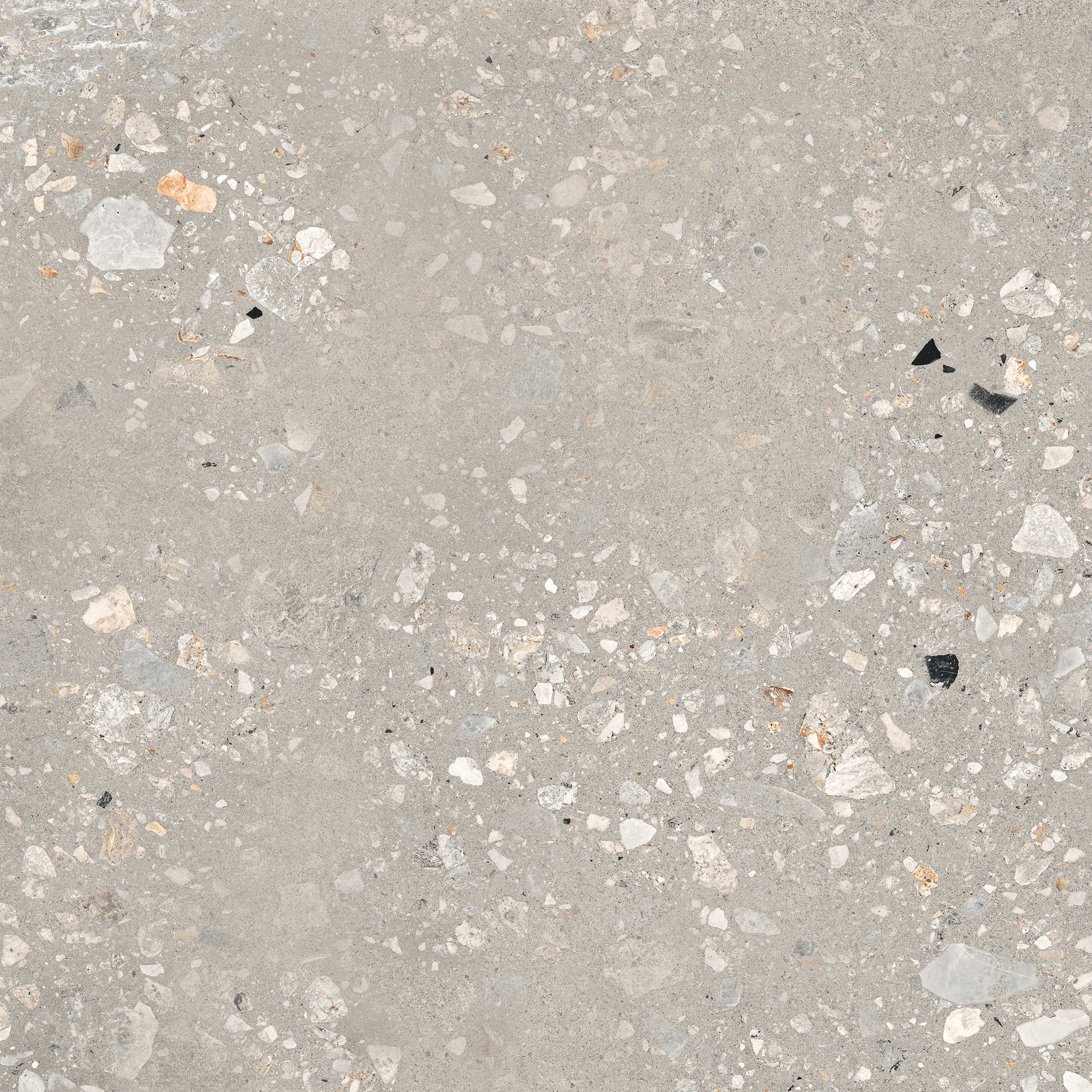 90x90 cm Fliese Terrazzo-Optik Logico Cosmo Cement Sant Agostino grau-braun