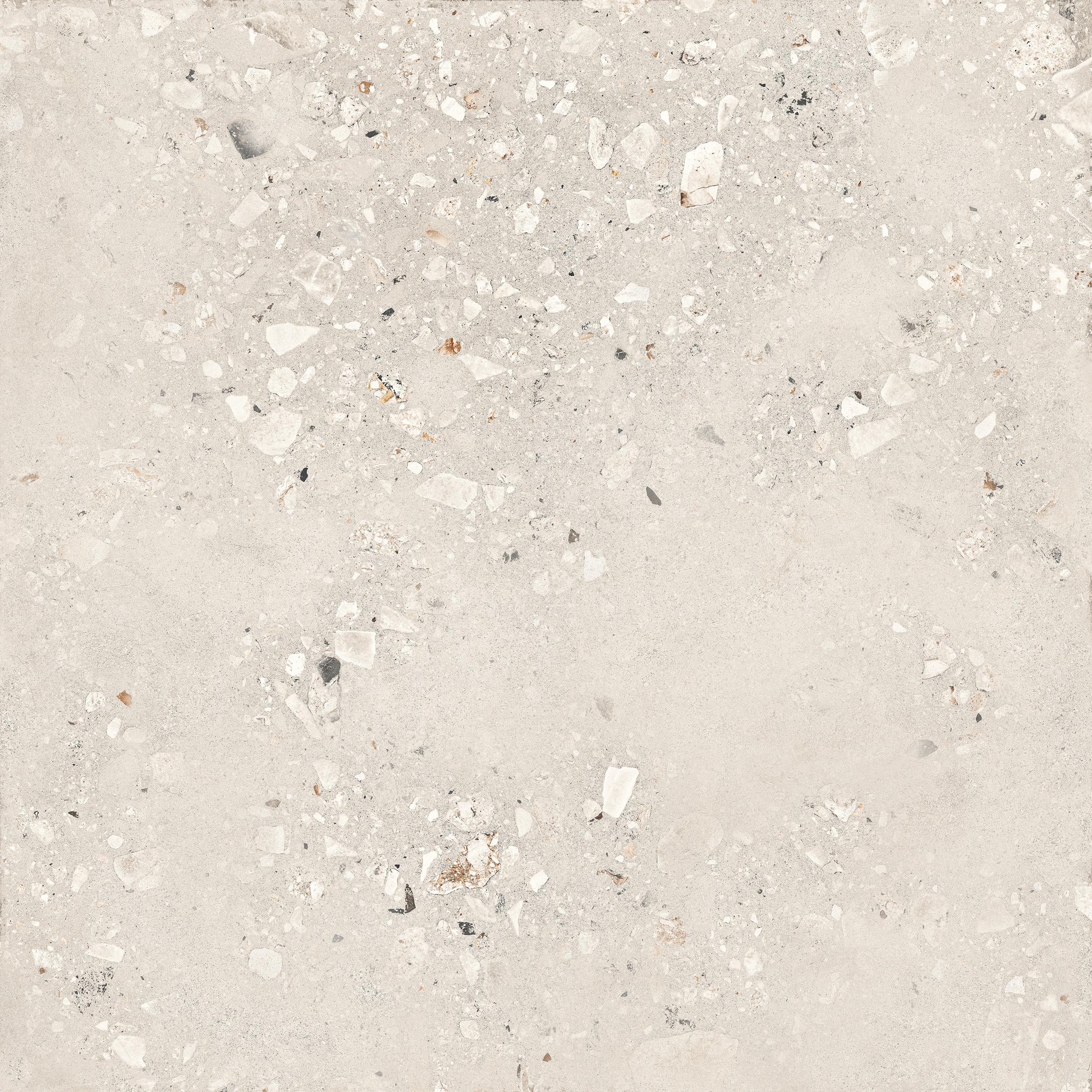 120x120 cm Fliese Terrazzo-Optik Logico Cosmo Pearl Sant Agostino hellgrau