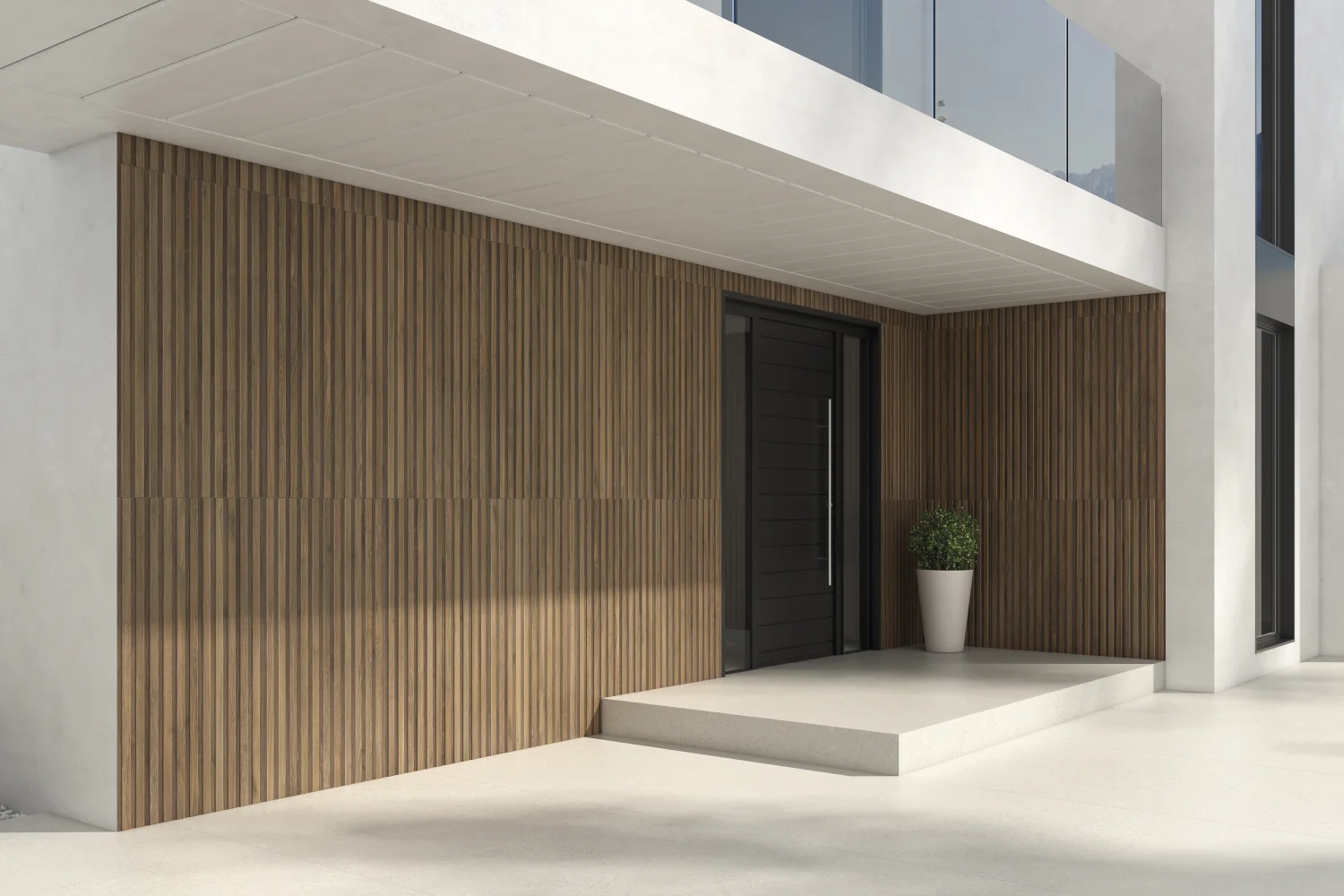 Wandfliese Holzoptik Geowood Streifen-Dekor Eiche dunkelbraun