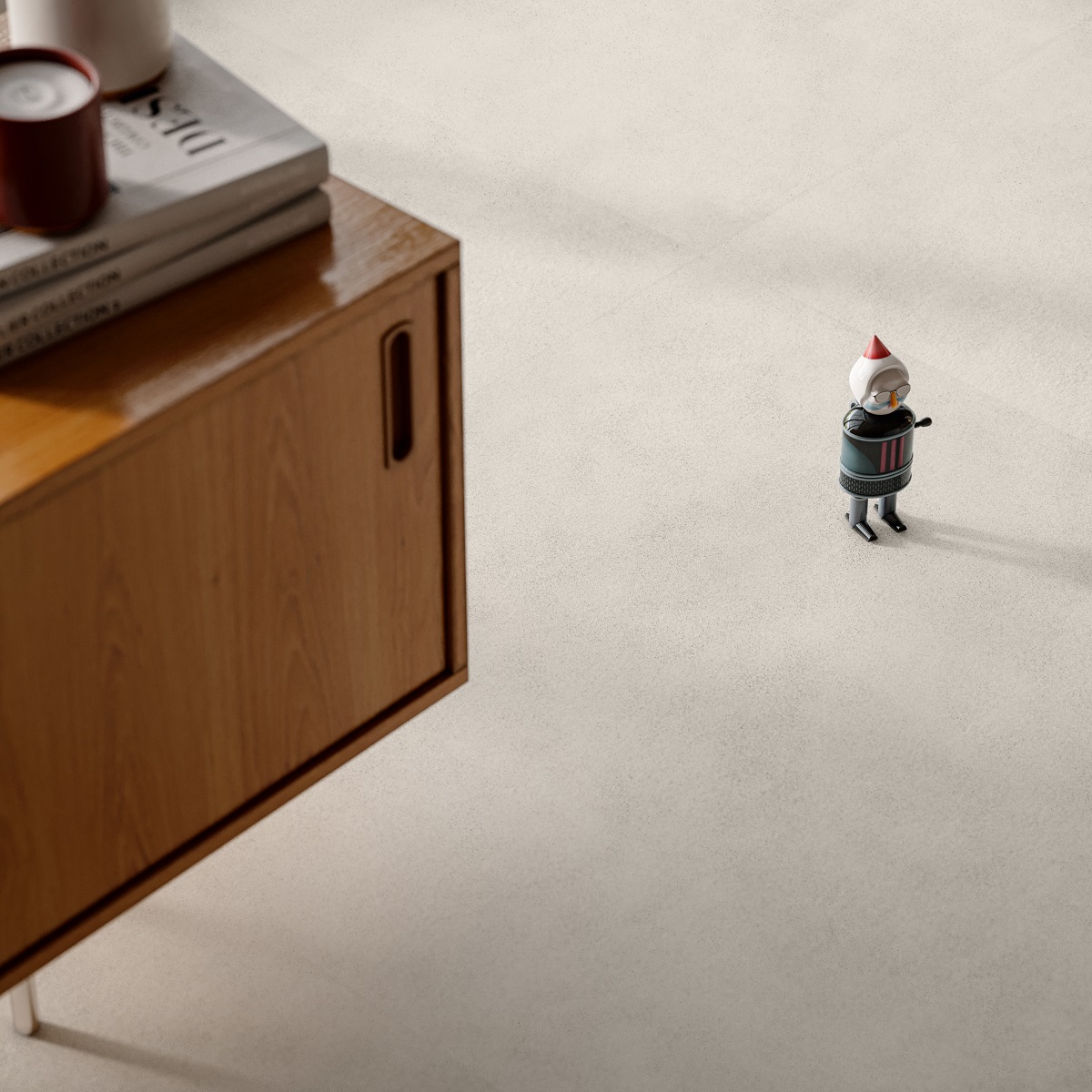 Fliese Betonoptik weiß matt kalibriert Sable Light Sant Agostino