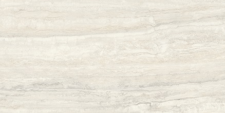 Fliese glamouröse Travertin-Steinoptik creme glänzend 90x180 cm "Invictus Ivory Krystal" rektifiziert