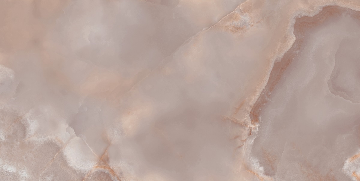 Fliese Marmoroptik rosa glänzend 60x120 cm "Onix Coral" Achatoptik rektifiziert