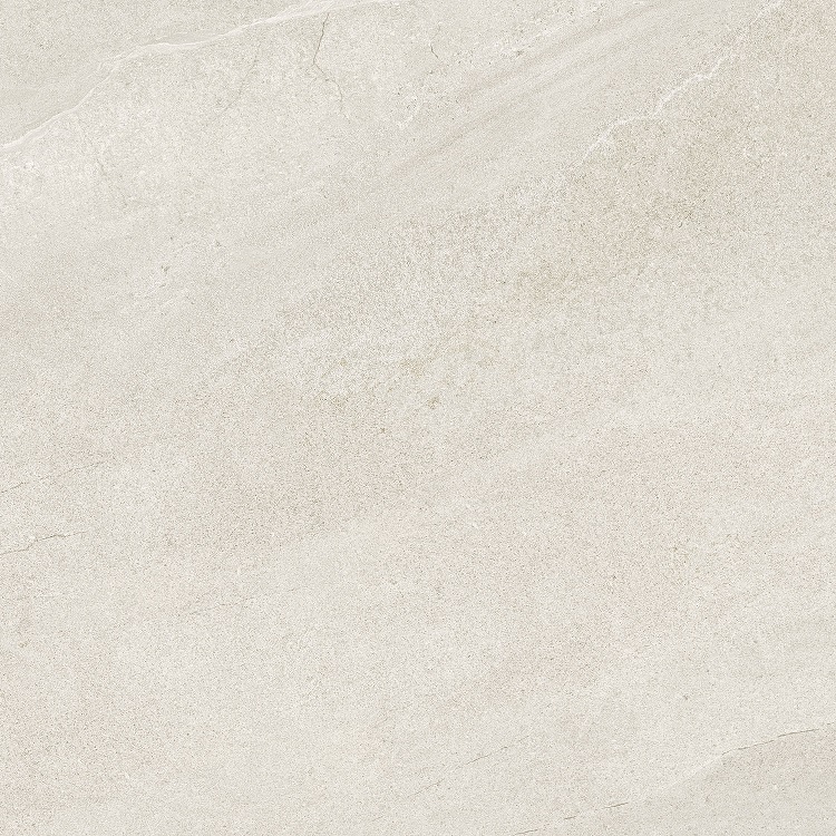 Fliese Sandstein-Optik weiß 100 x 100 cm "Eddystone Blanco" Feinsteinzeug rektifiziert