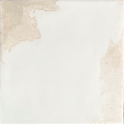 Zellige Wandfliese 11,5x11,5 cm "Laguna Sal" weiß glänzend reaktive Glasur