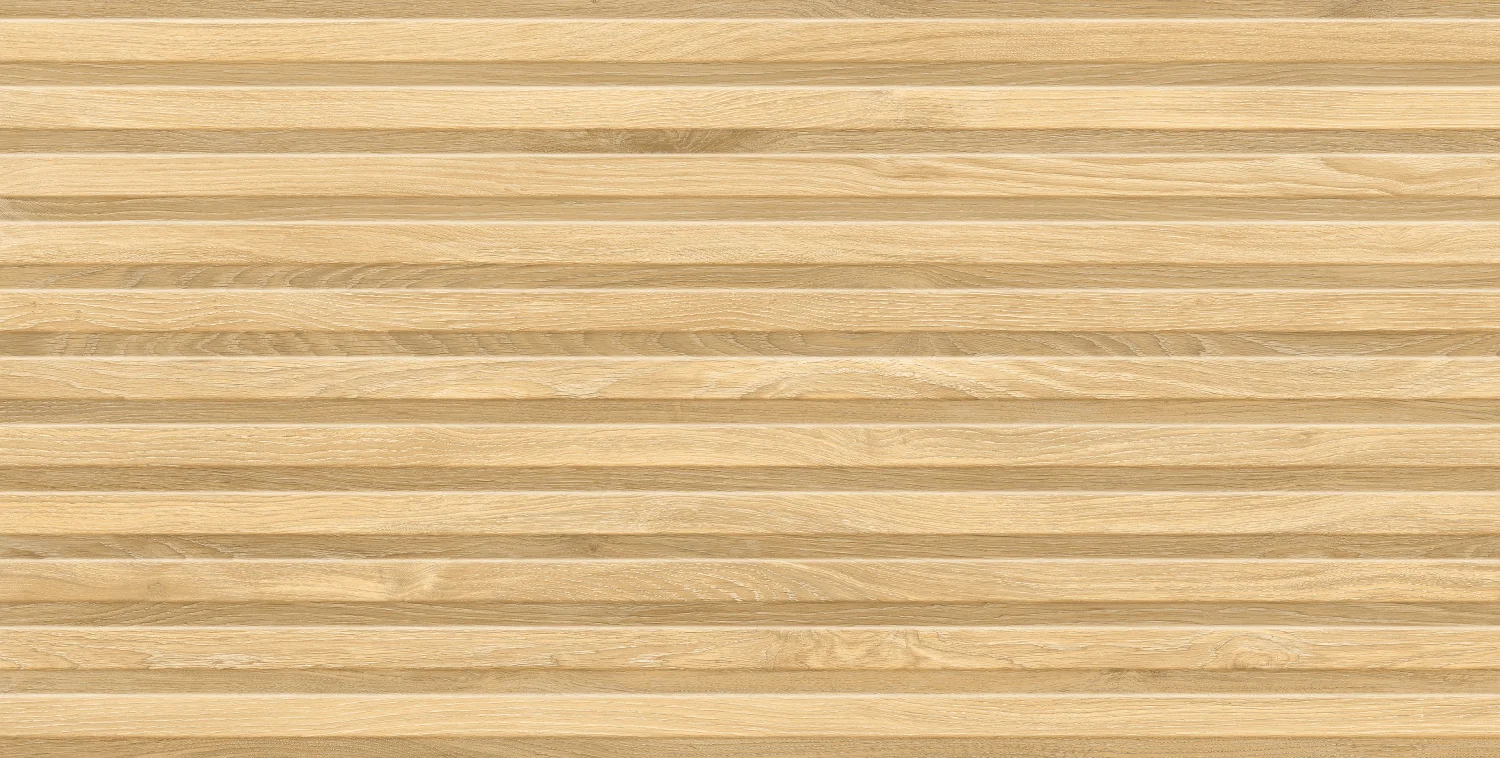 Wandfliese Holzoptik Geowood Streifen-Dekor Eiche hellbraun