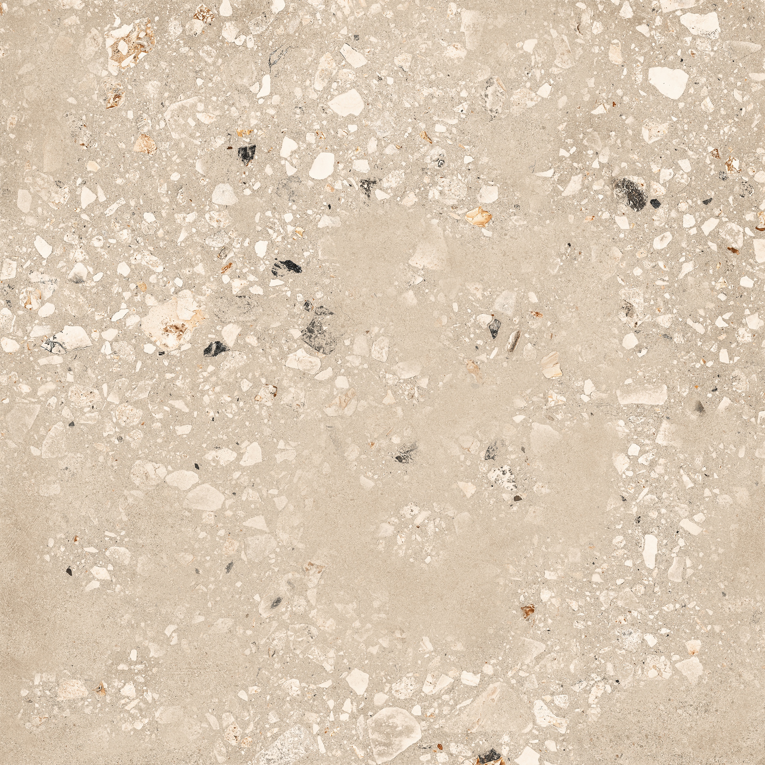 120x120 cm Fliese Terrazzo-Optik Logico Cosmo Sand Sant Agostino beige