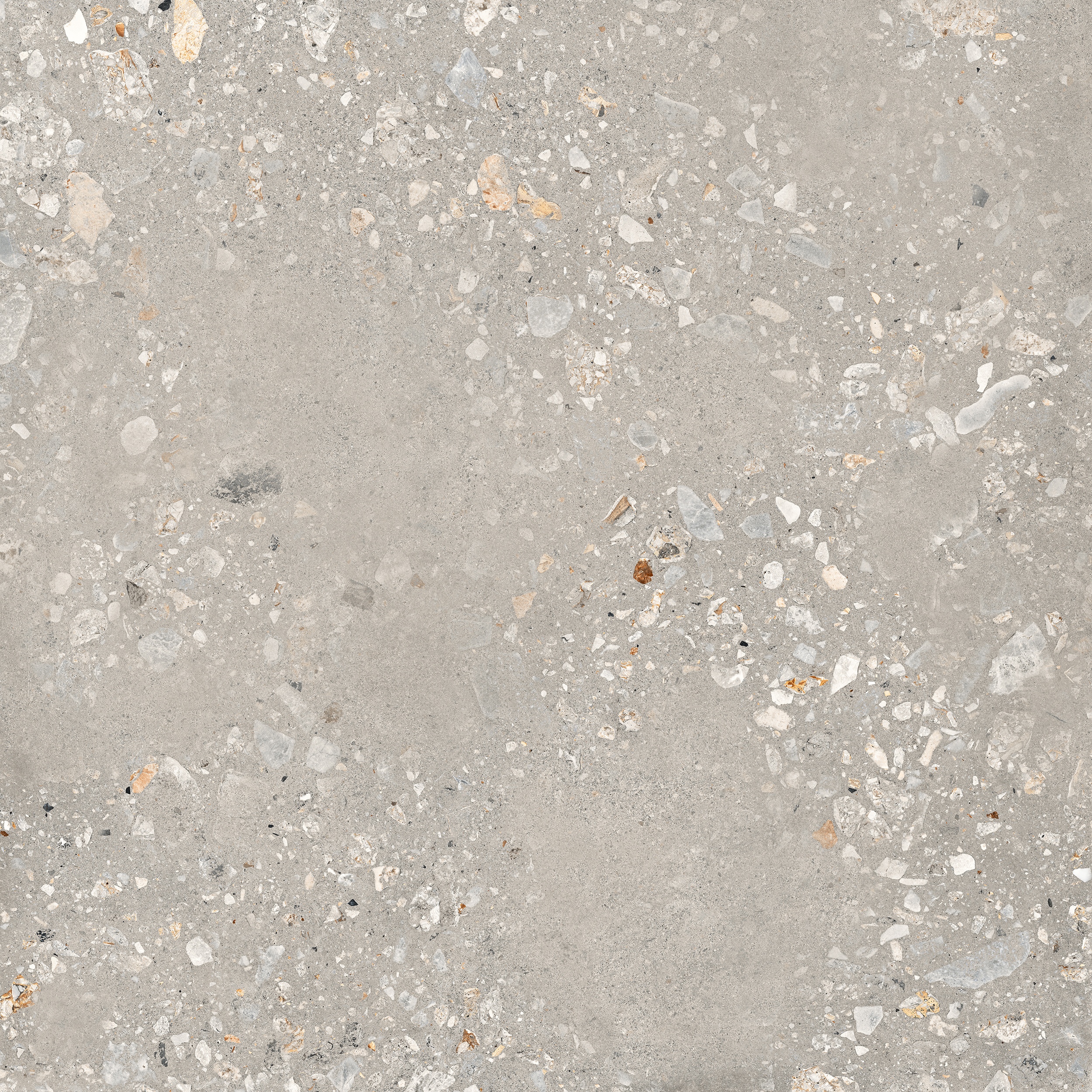 120x120 cm Fliese Terrazzo-Optik Logico Cosmo Cement Sant Agostino grau-braun