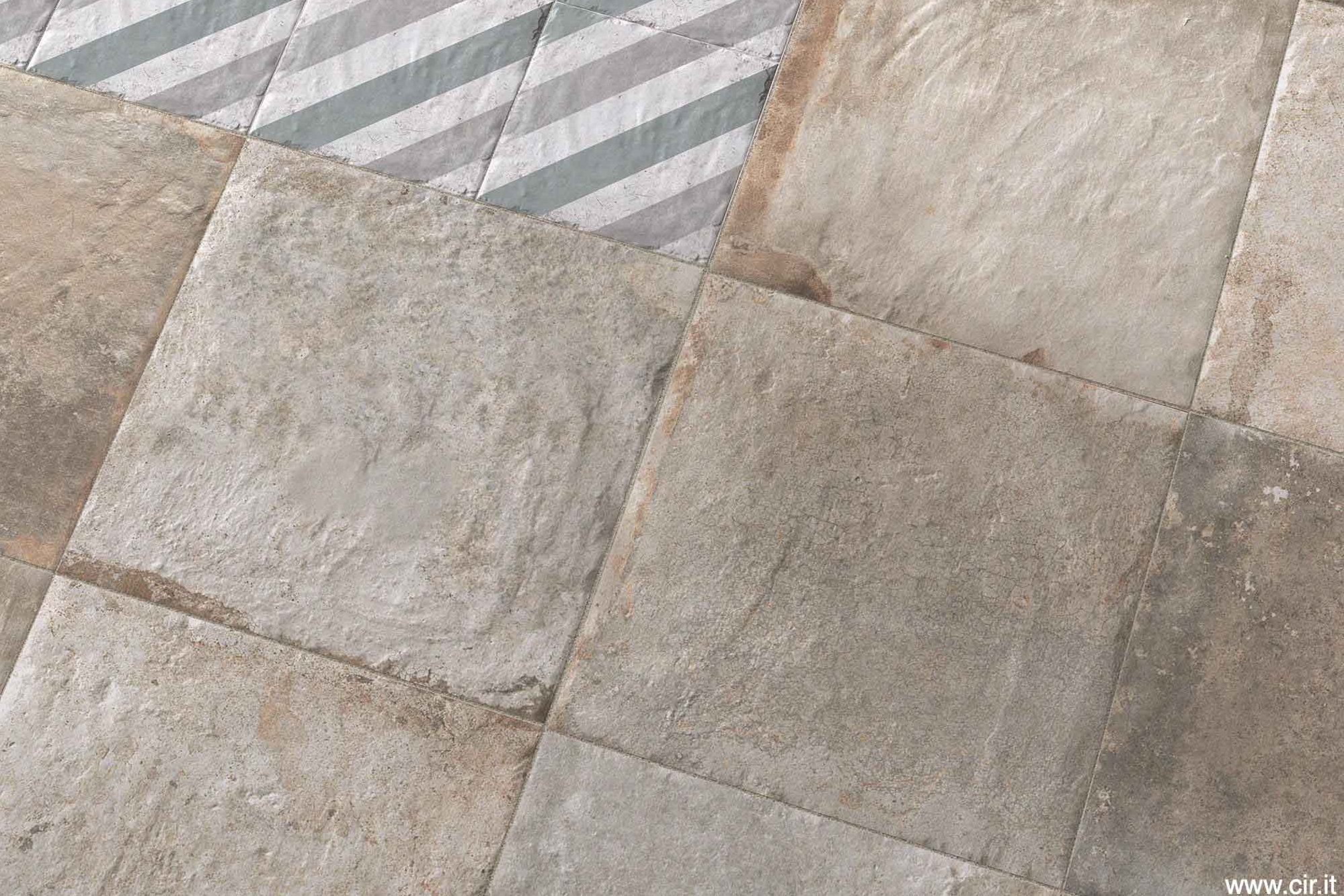 Fliese Vintage Retro grau beige Havana malecon Grigio CIR Farbmischung nach Zufall