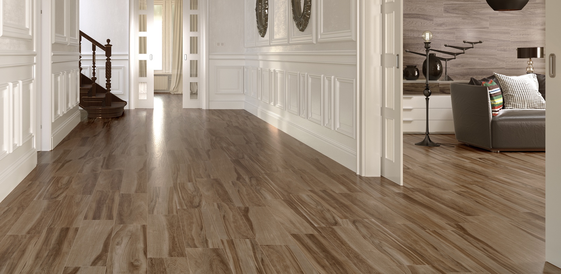 Fliese Holzoptik Kastanie 22,5x90 "Keywood"