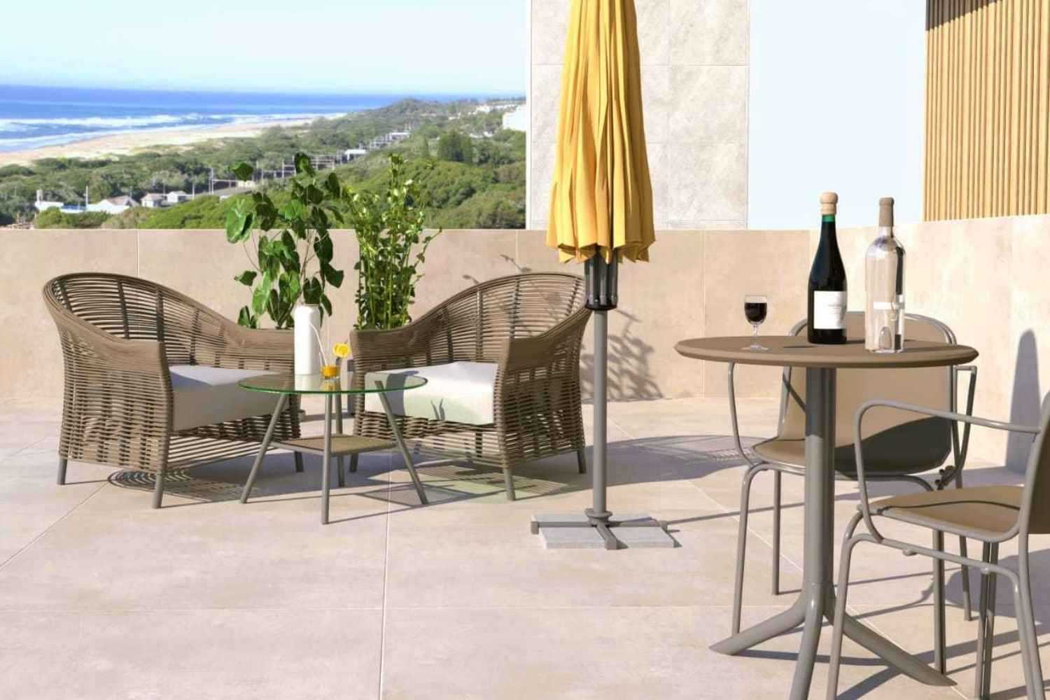 Terrassenplatte Steinoptik beige 60x60 cm "Alpine Beige" Feinsteinzeug 2 cm Ragno by Marazzi