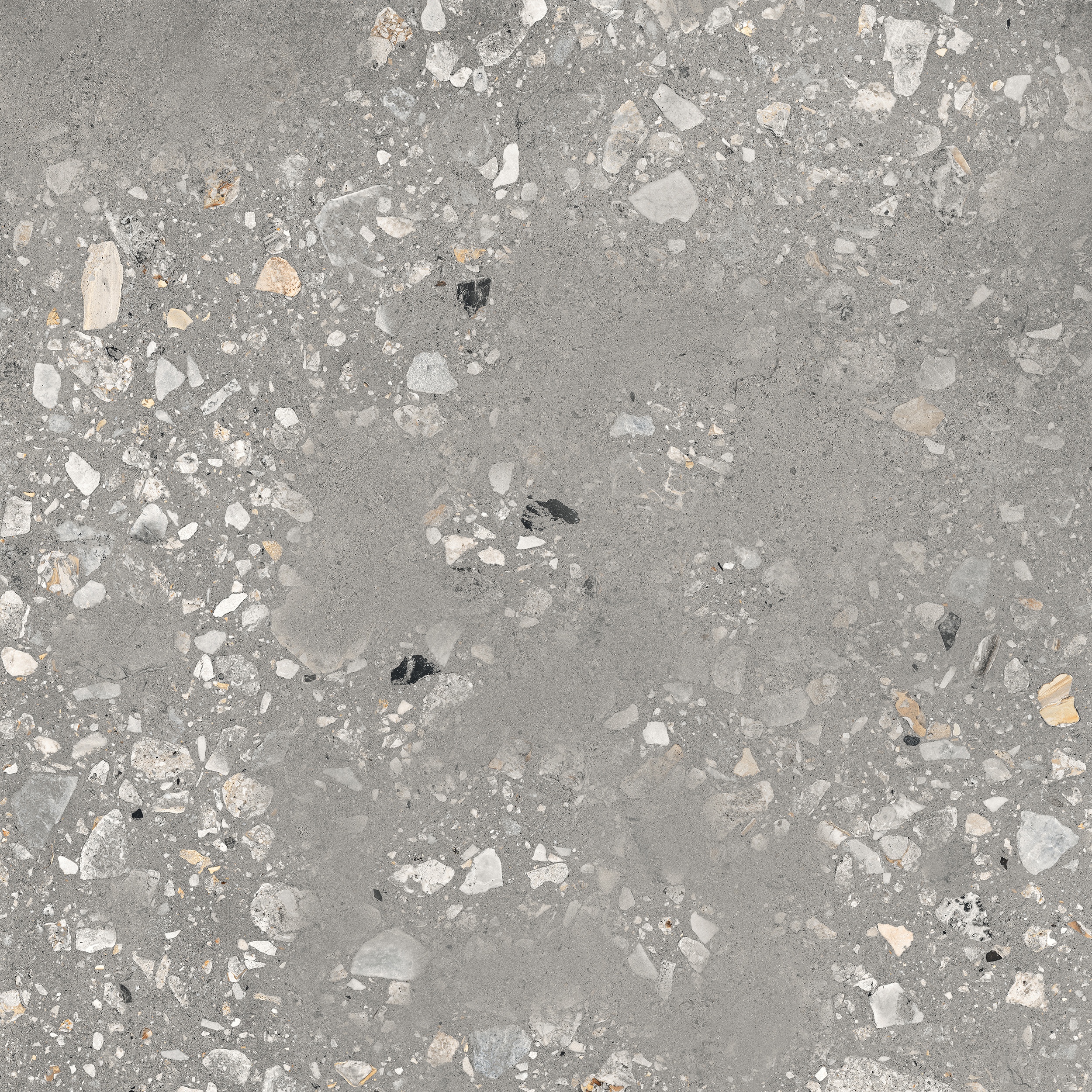 90x90 cm Fliese Terrazzo-Optik Logico Cosmo Grey Sant Agostino grau