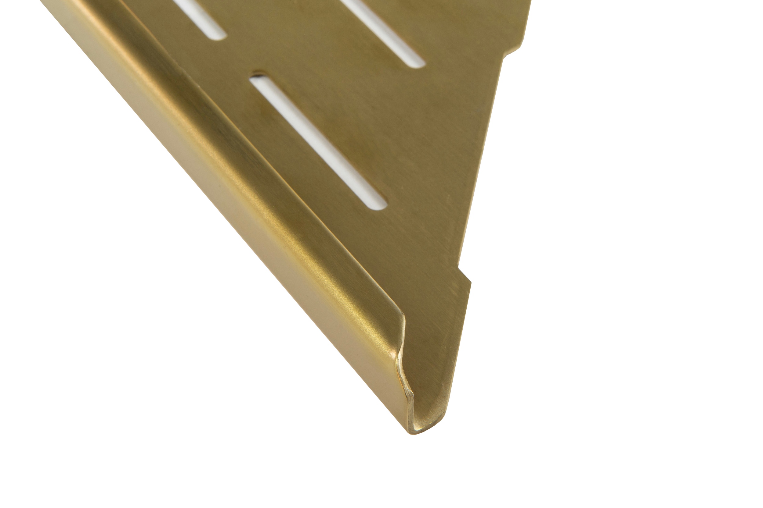 Fliesenprofi Duschablage Dreieck Edelstahl Gold Eckregal für Fliesen & Fugen