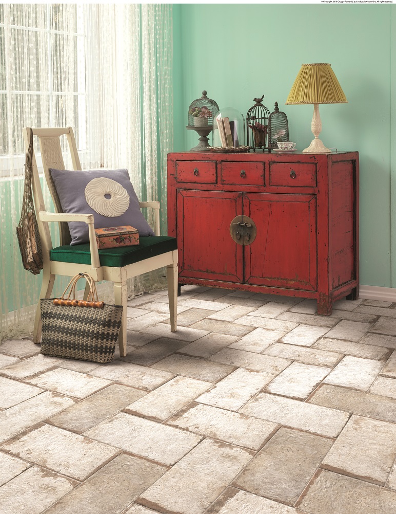 Fliese Vintage Retro weiß-grau "Havana Sugar Cane (Bianco)" CIR (Farbmischung nach Zufall)