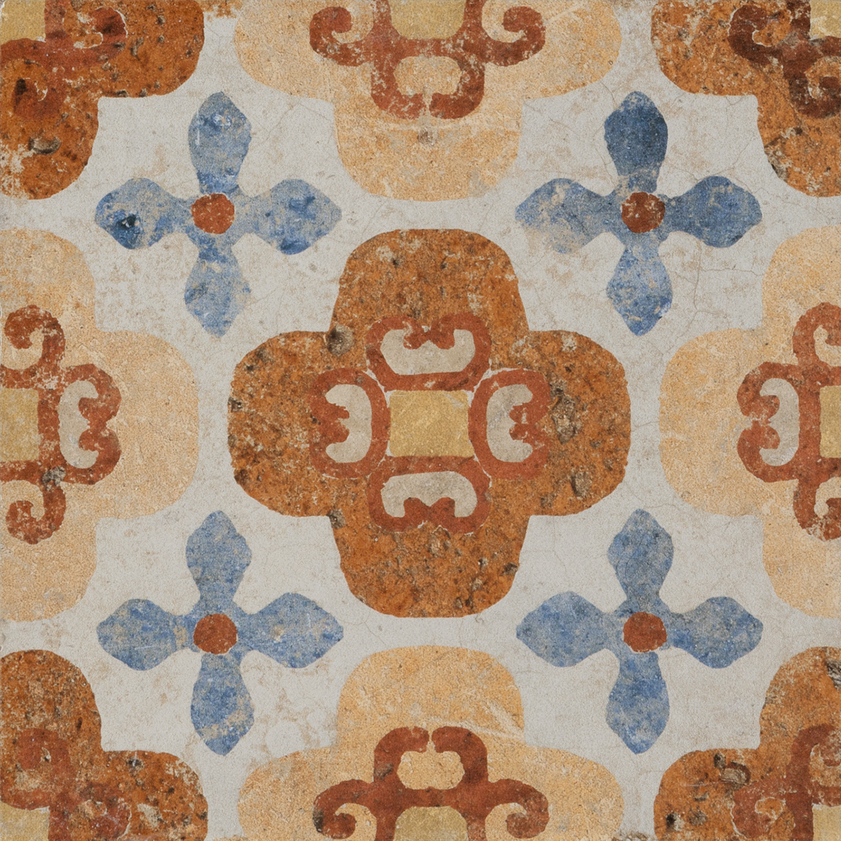 Fliese Dekor Retro "Cotto del Campiano Emiliane Mix" CIR 20x20 cm (Farbmischung nach Zufallsprinzip)