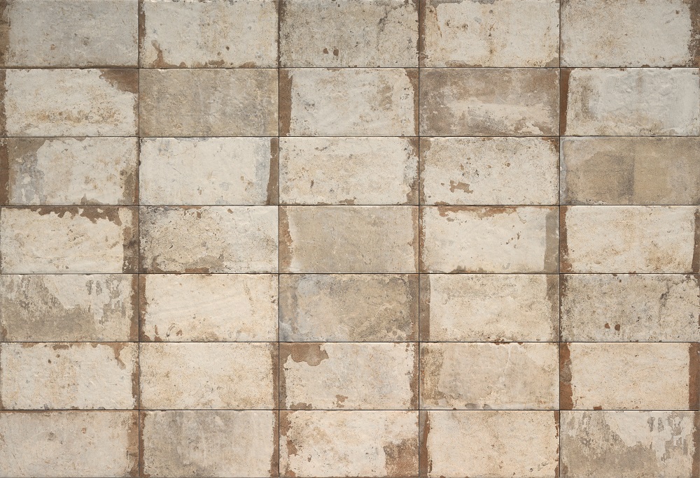 Fliese Vintage Retro weiß-grau "Havana Sugar Cane (Bianco)" CIR (Farbmischung nach Zufall)