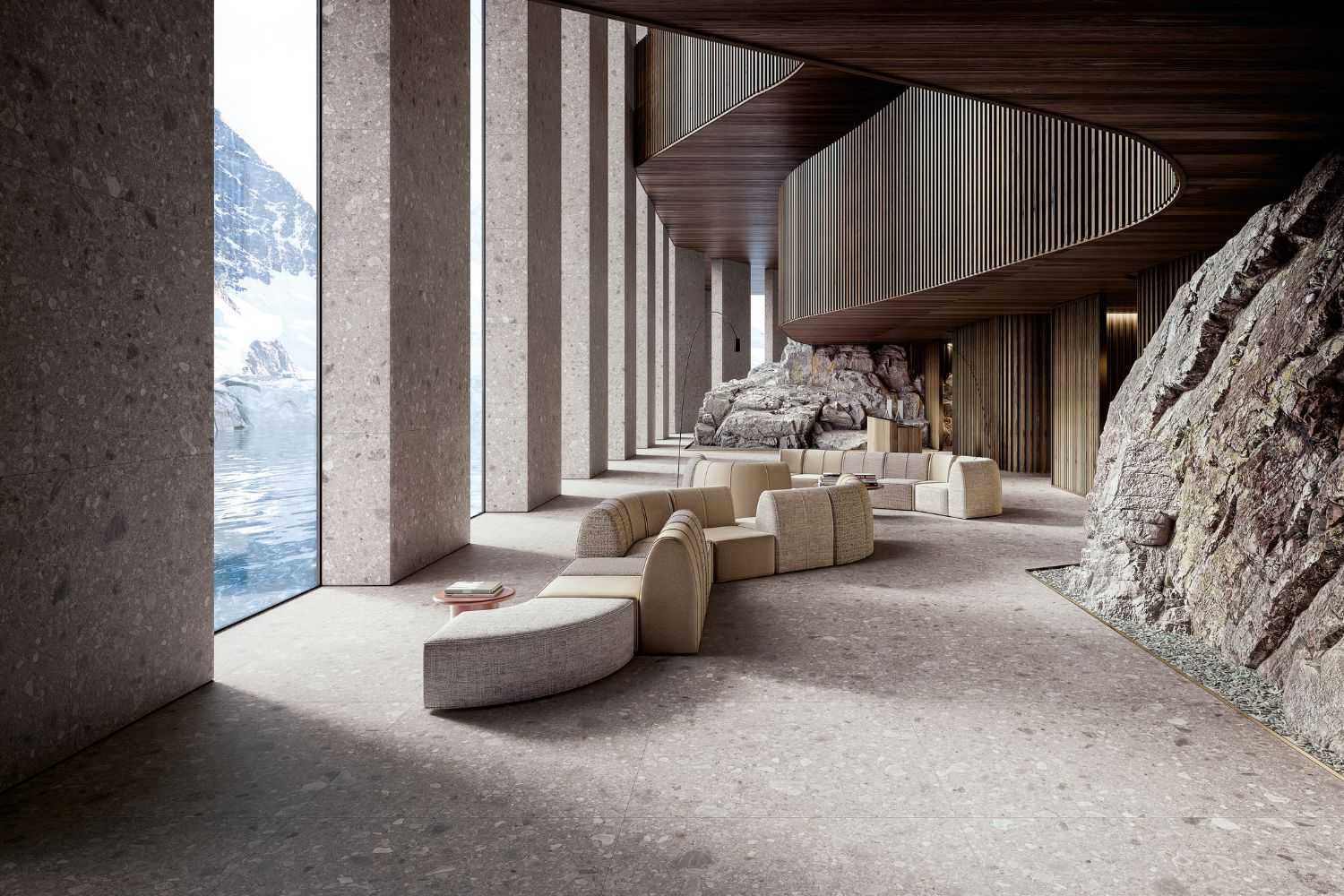 Fliese Terrazzo-Optik grau kalibriert "Orobica Grigia"