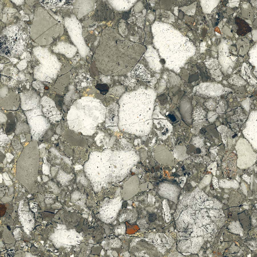 Fliese Terrazzo-Steinoptik grün matt 60x60 cm "Veni Emerald" rektifiziert