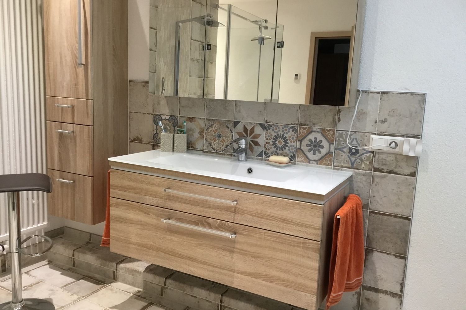 Fliese Vintage Retro weiß-grau "Havana Sugar Cane (Bianco)" CIR (Farbmischung nach Zufall)