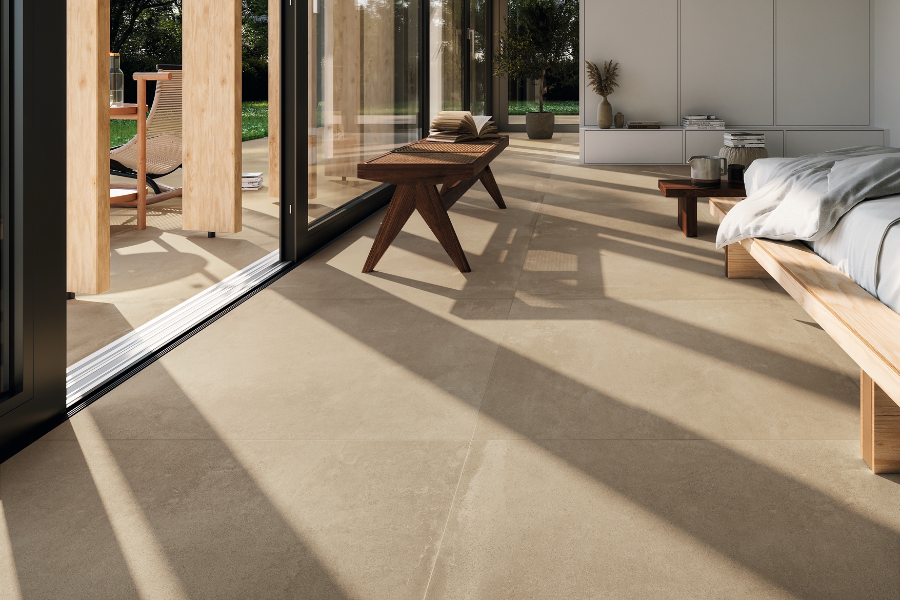 Fliese Betonoptik Imola Azuma Up Sand Bodenfliesen Wandfliesen beige