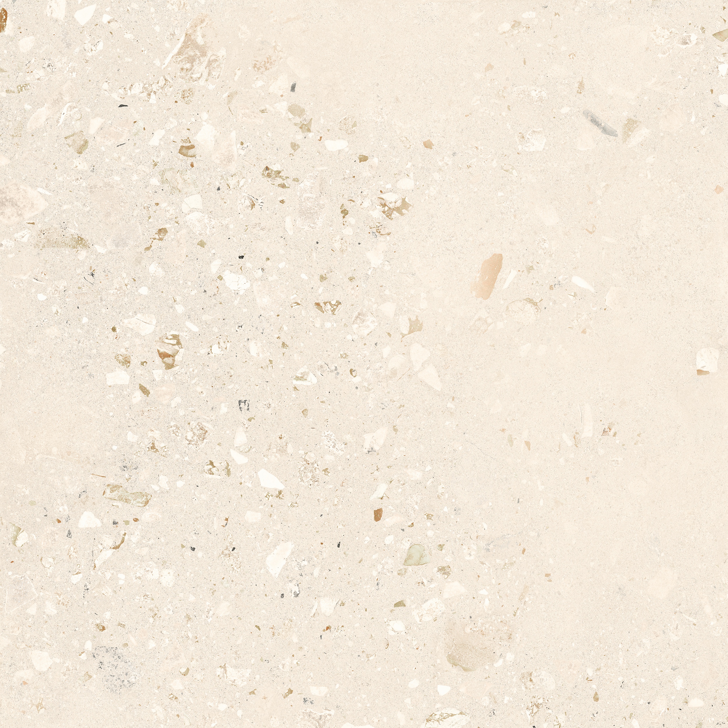 90x90 cm Fliese Terrazzo-Optik Logico Cosmo Light Sant Agostino creme elfenbein