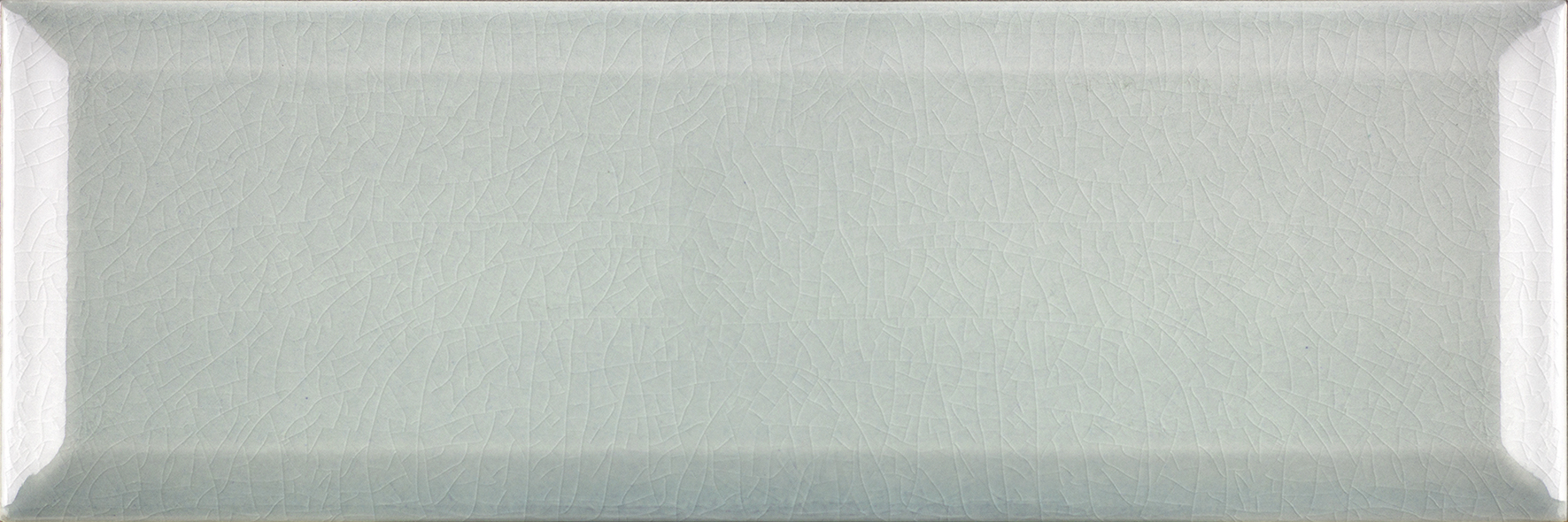 Metro Fliese krakeliert Craquele Krakelee pastell grau-grün glänzend Facettenfliese Havana