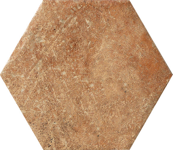Hexagon Fliese Terracotta-Steinoptik 15,8x18,3 cm "Cotto del Campiano Dorato" CIR (Farbmischung nach Zufall)