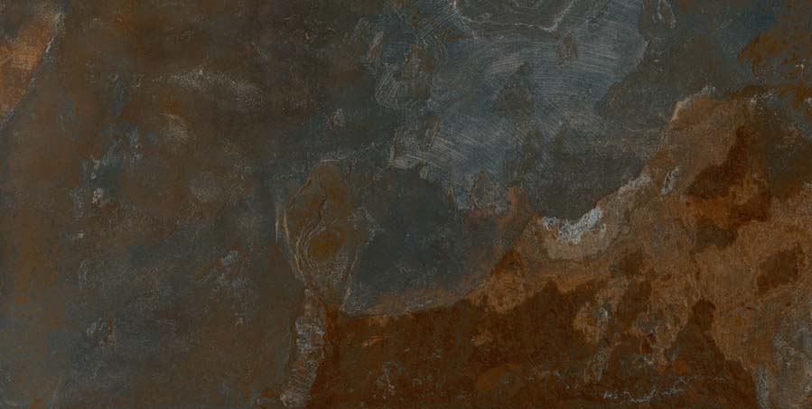 ABVERKAUF Fliese Steinoptik rustikal rot braun 60x120 cm "Bor Musgo" rektifiziert