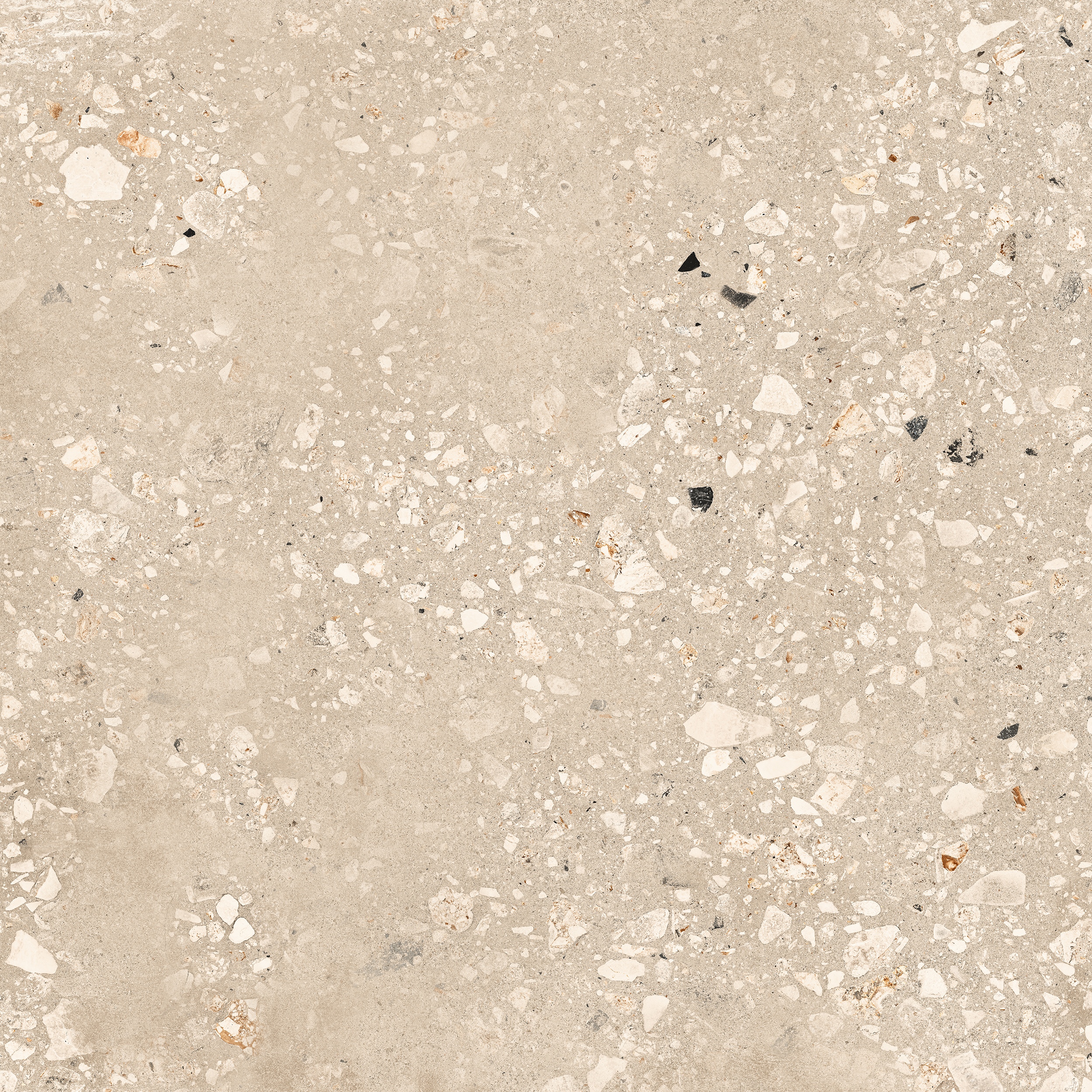 120x120 cm Fliese Terrazzo-Optik Logico Cosmo Sand Sant Agostino beige